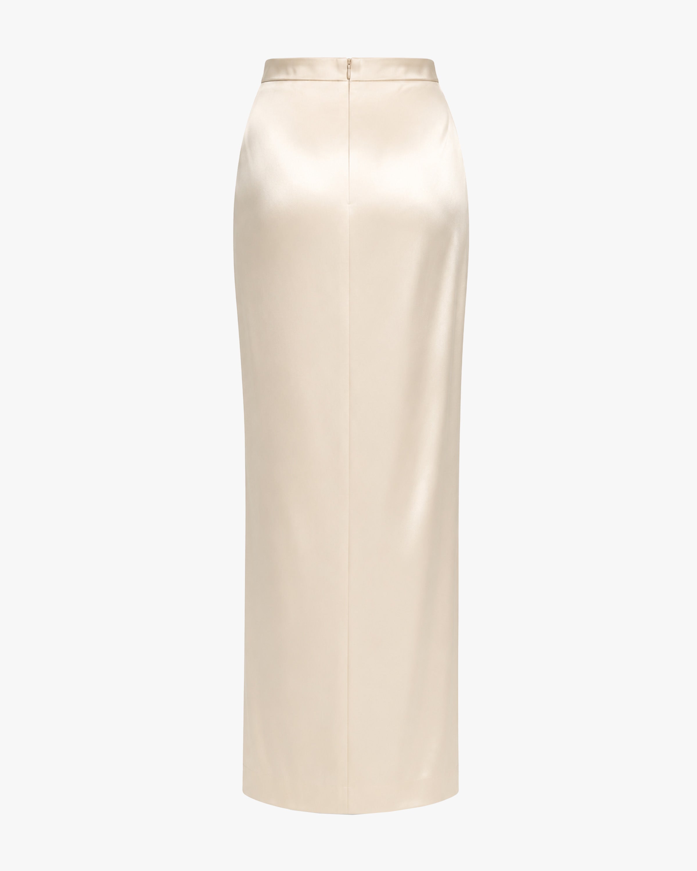 Athena Satin Skirt Beige