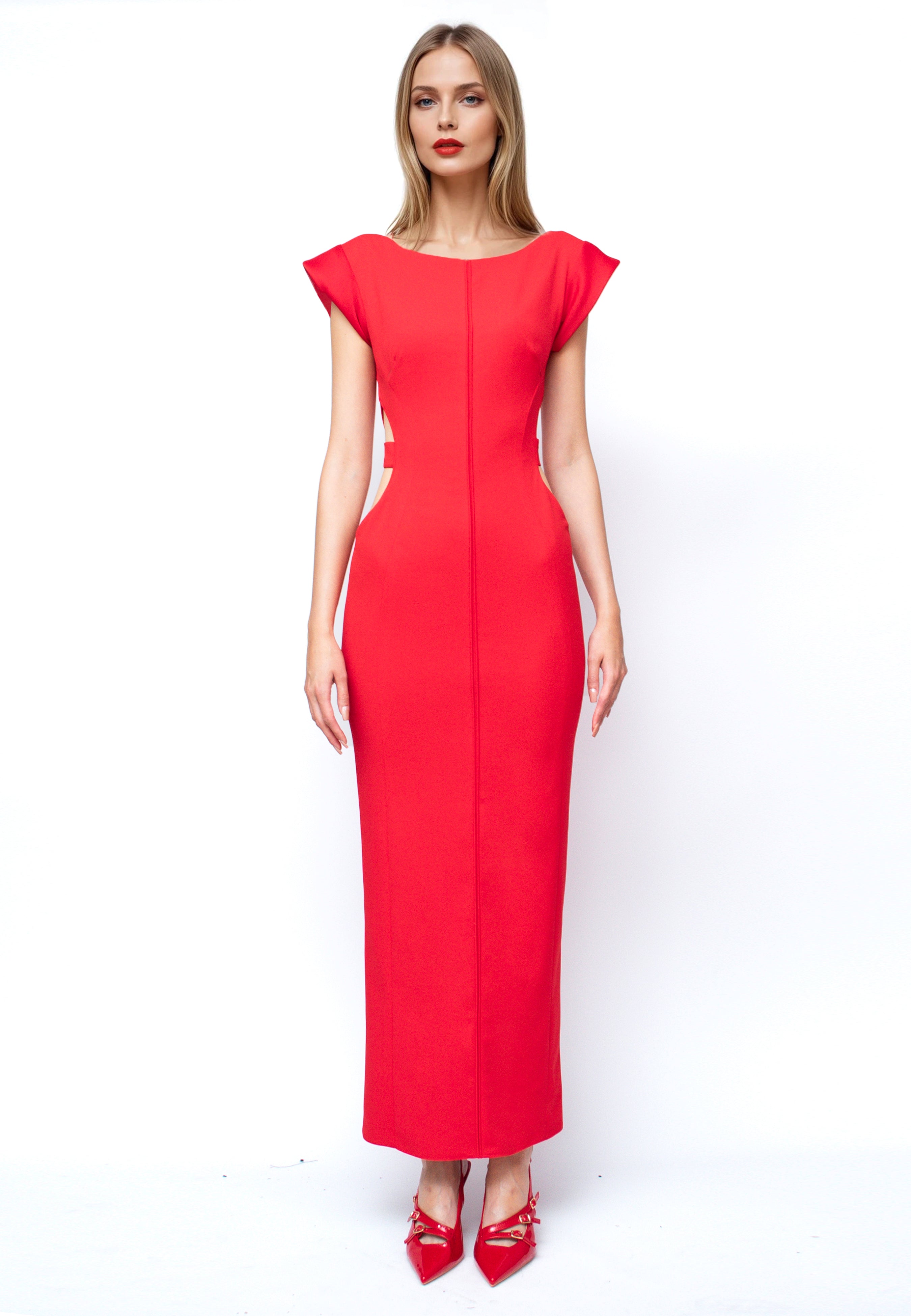 Red Cocktail Dress with Cut-Outs – Glam Witch Collection