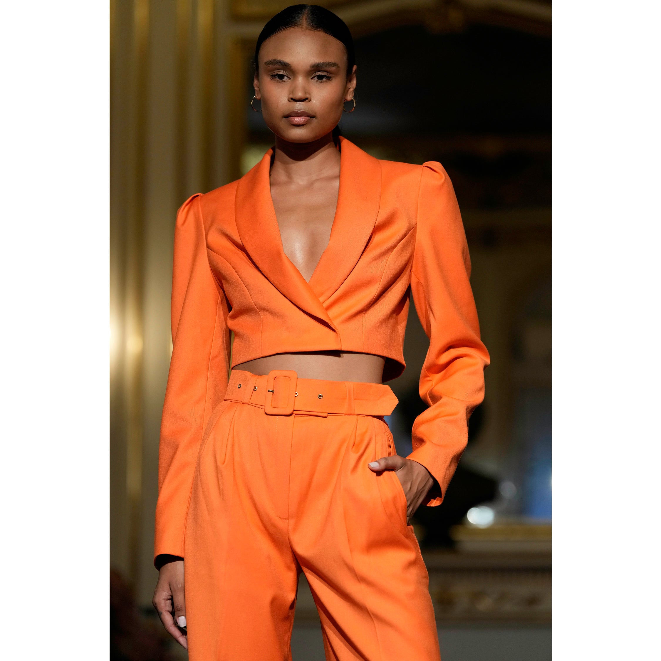 Sanremo Cropped Blazer Orange