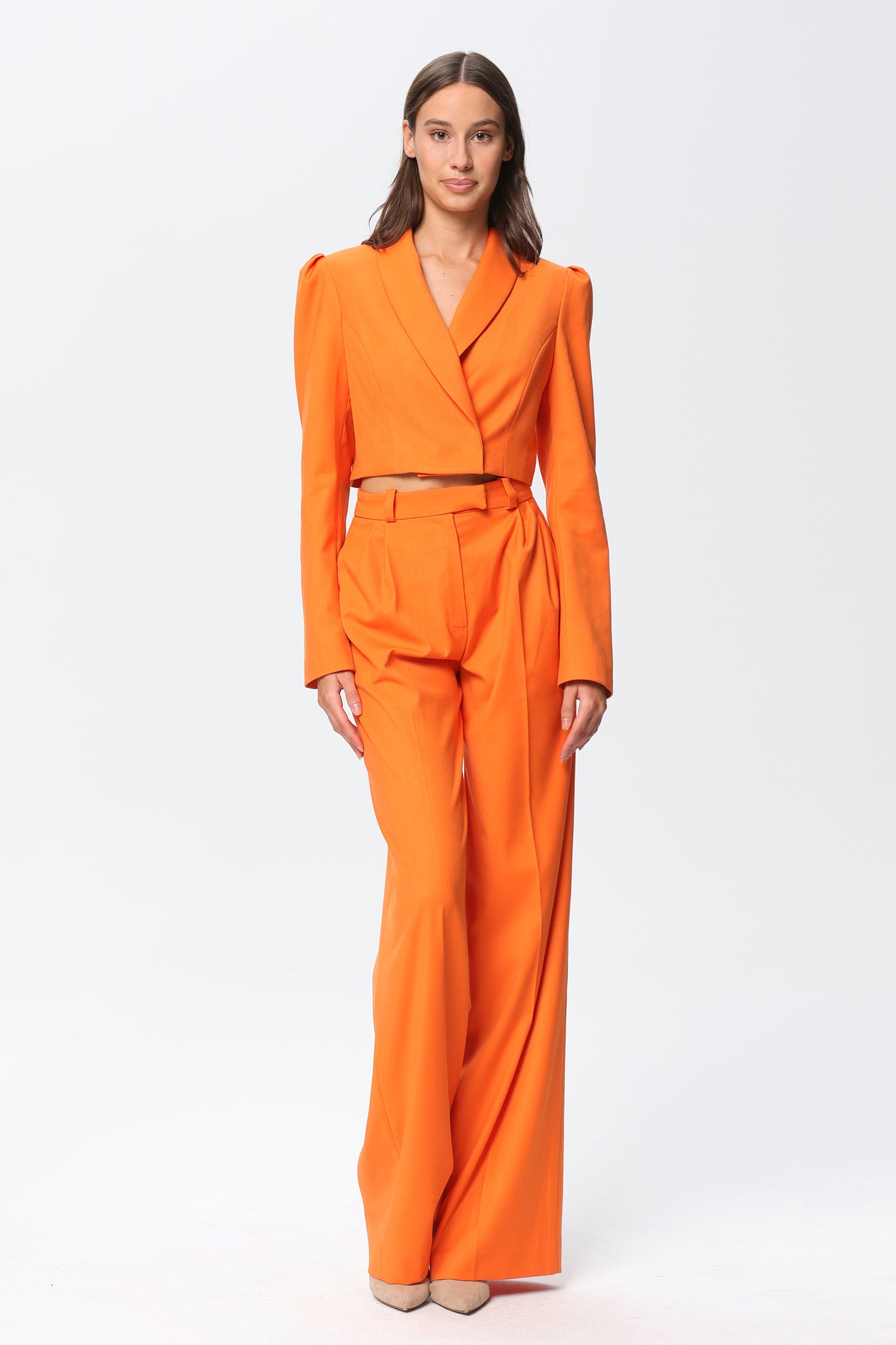 Sanremo Cropped Blazer Orange