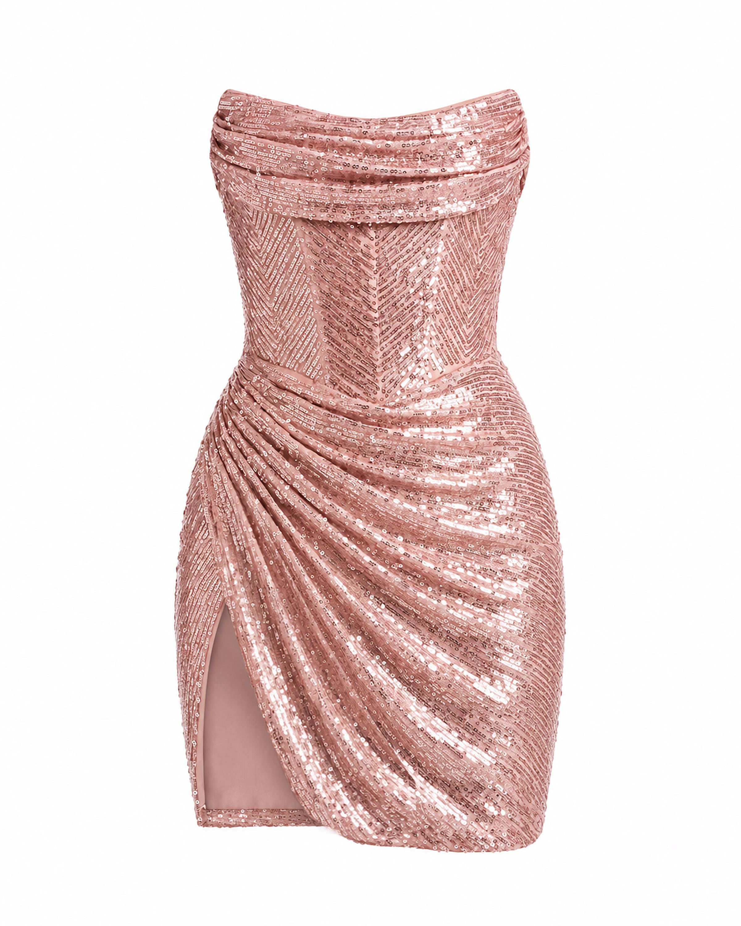 Delia Sequin Mini Dess Dusty Pink