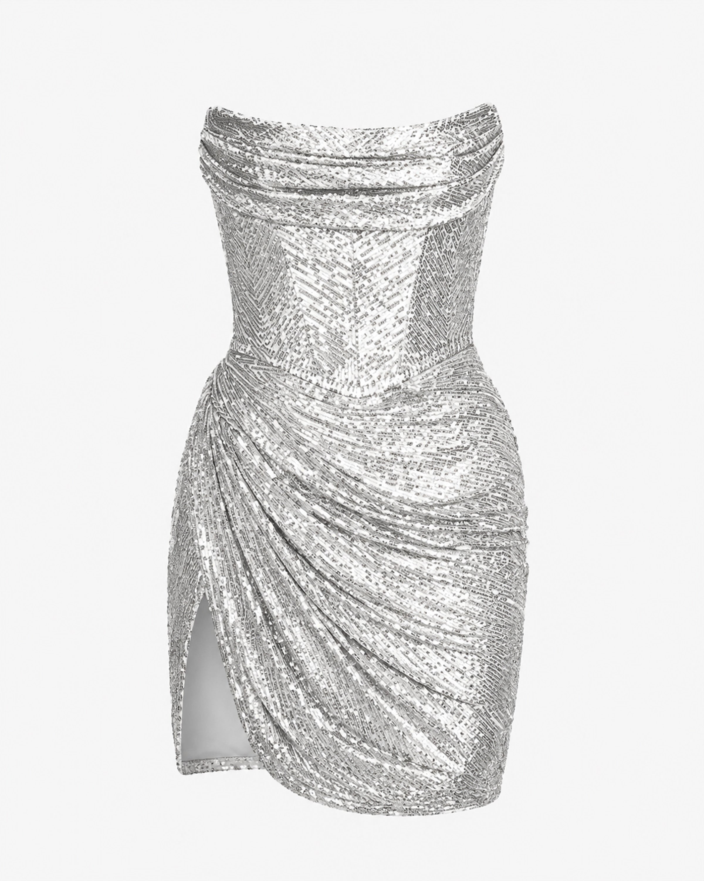 Delia Sequin Mini Dess Silver