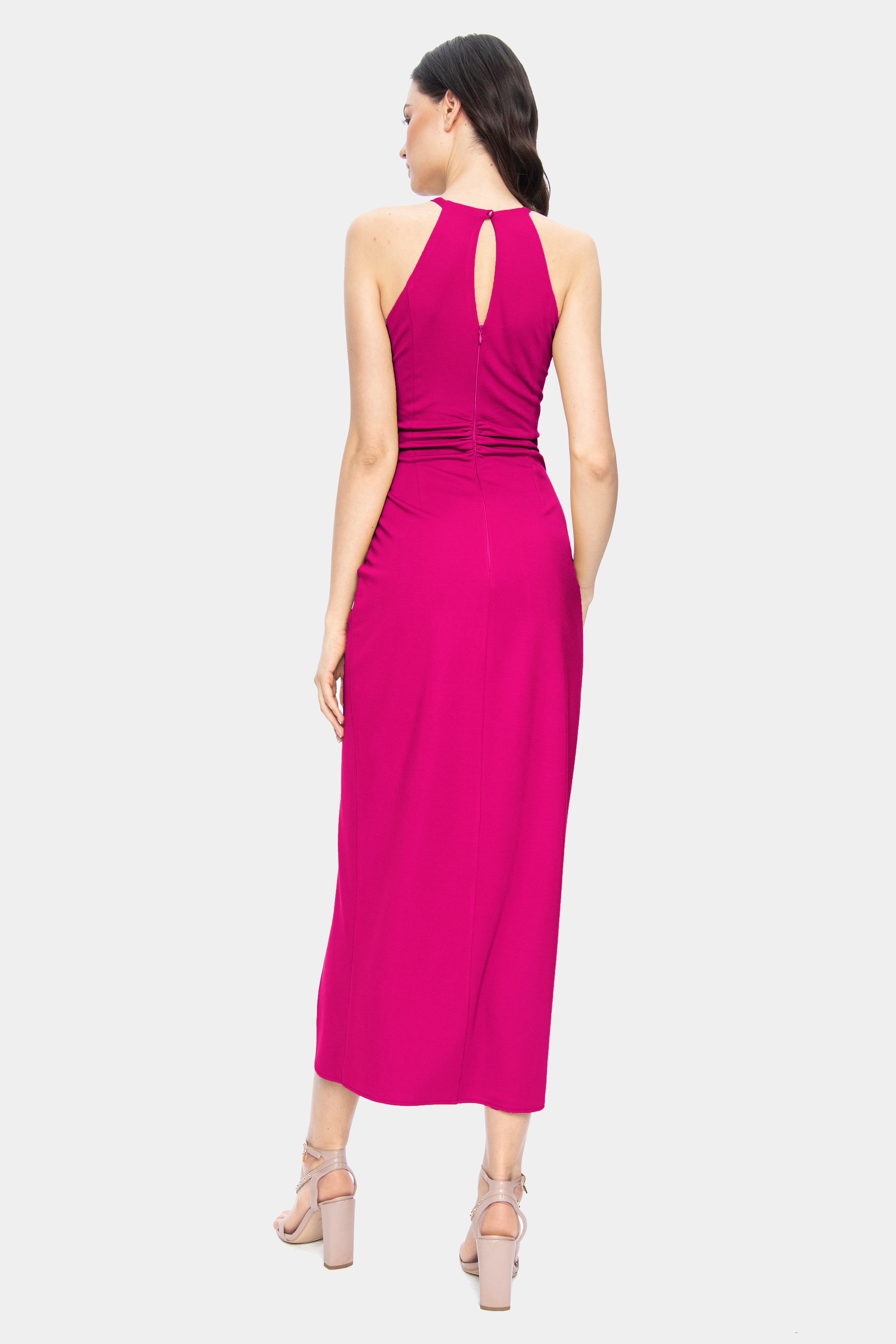 Draped dress Sofia Fuchsia