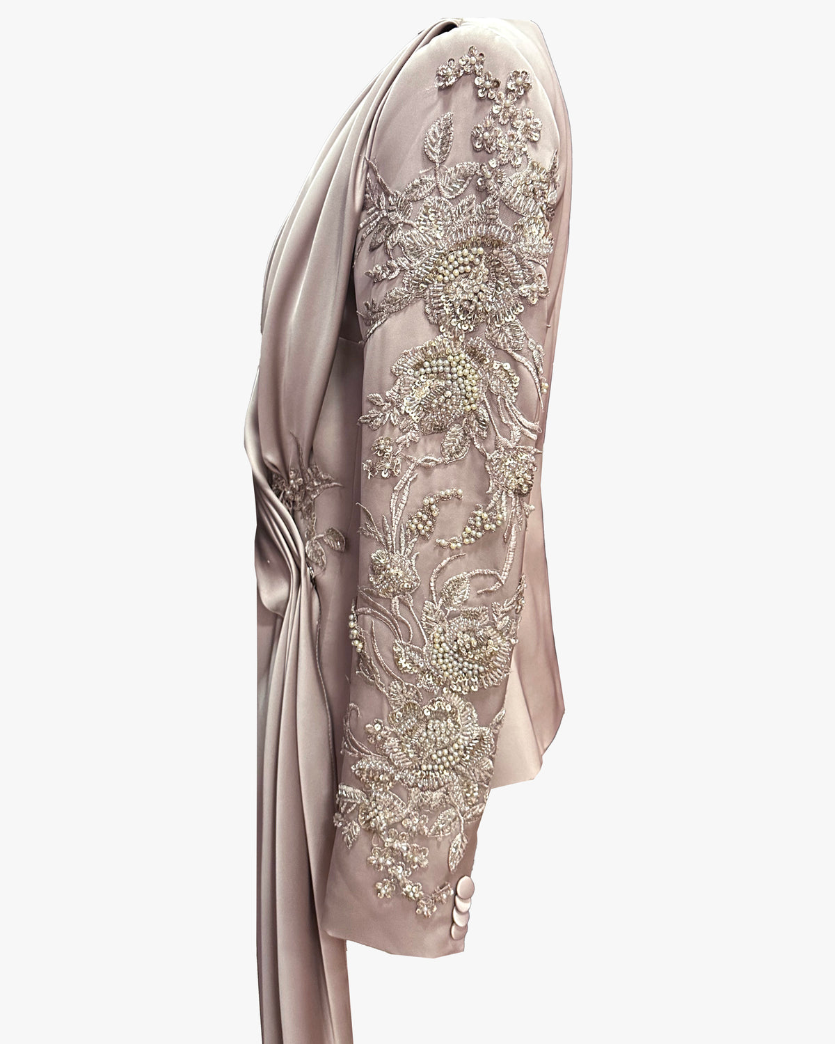 Elise Satin Embroidered Blazer