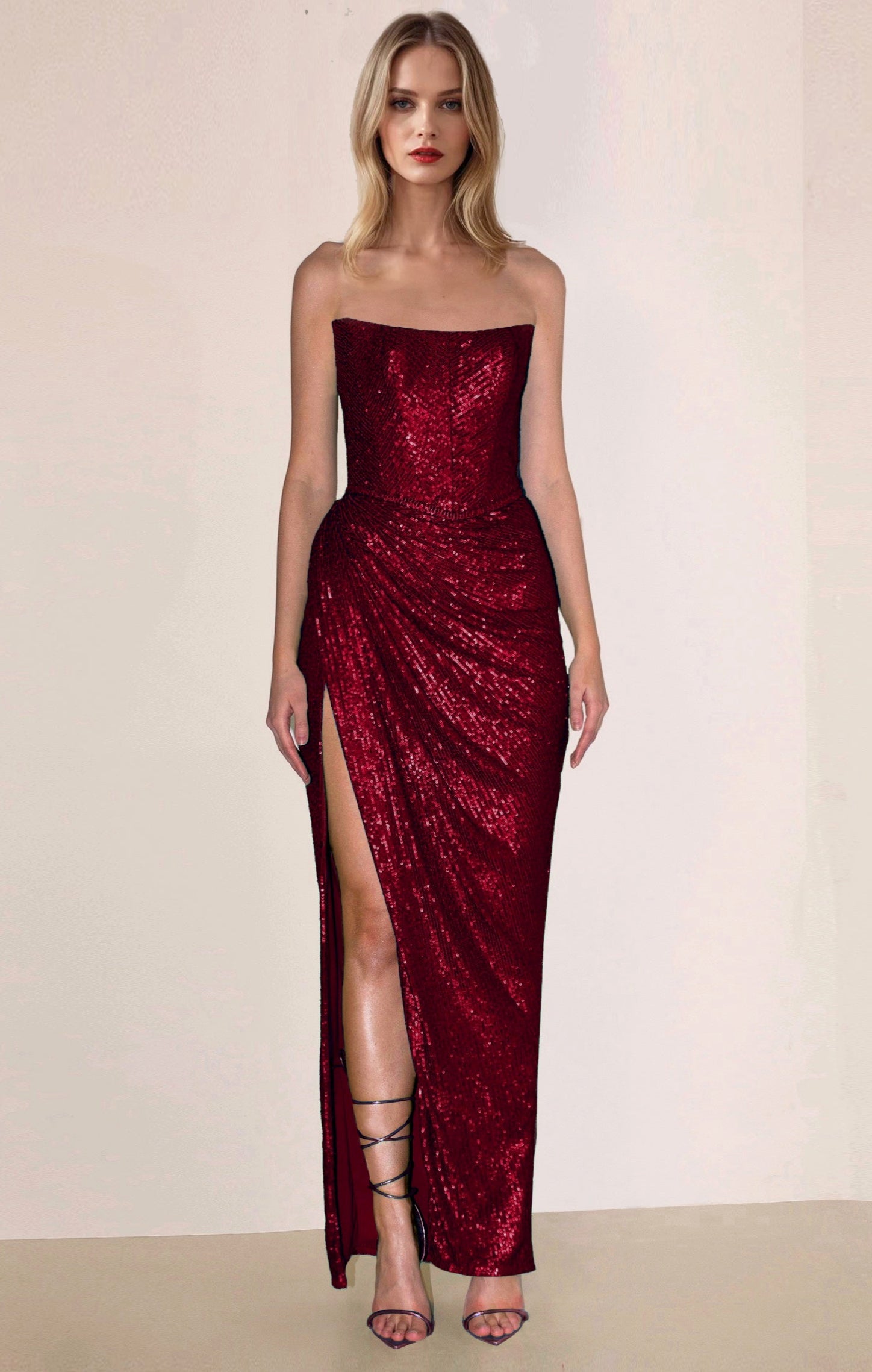 Gaia_Burgundy_evening_gown_Angelika_Jozefczyk_front_2