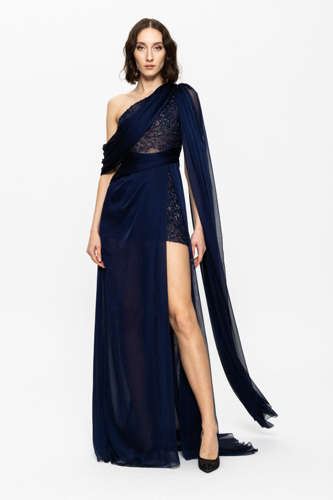 Desire Evening Gown Navy