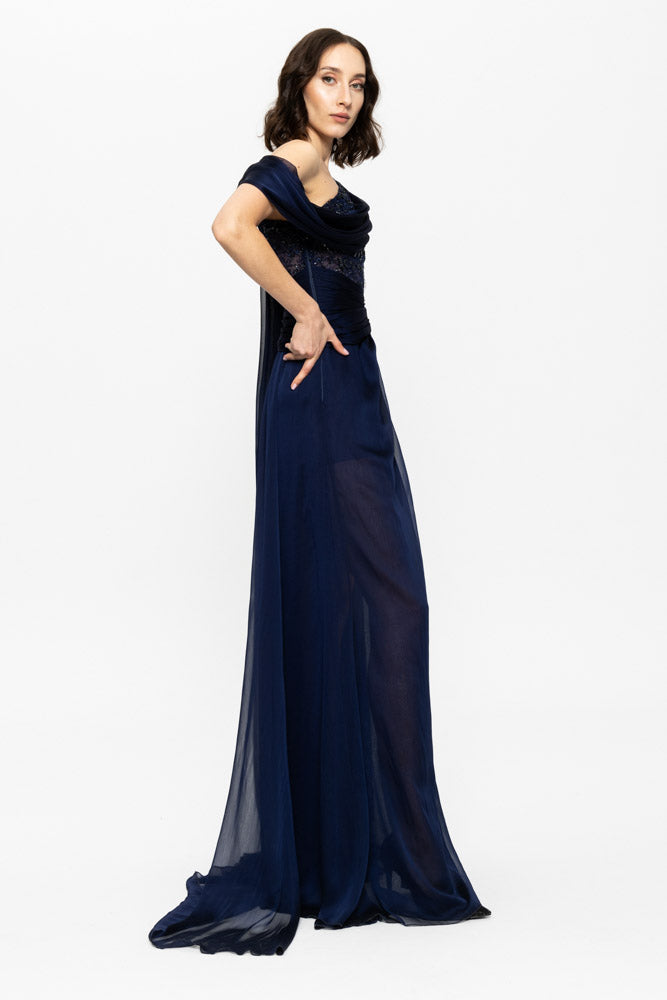 Desire Evening Gown Navy