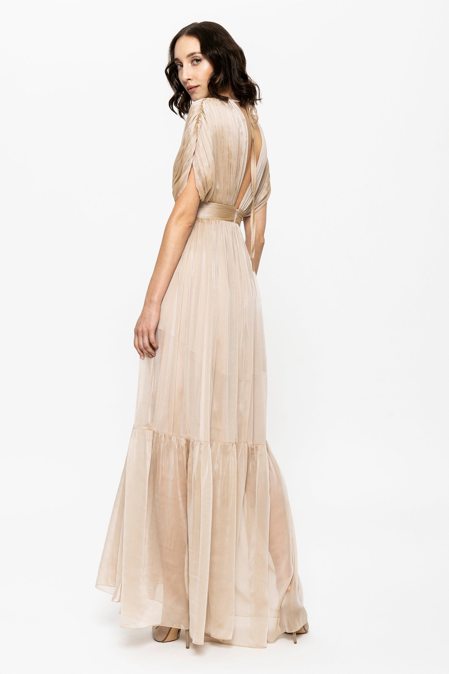Lerena Chiffon Evening Gown Red
