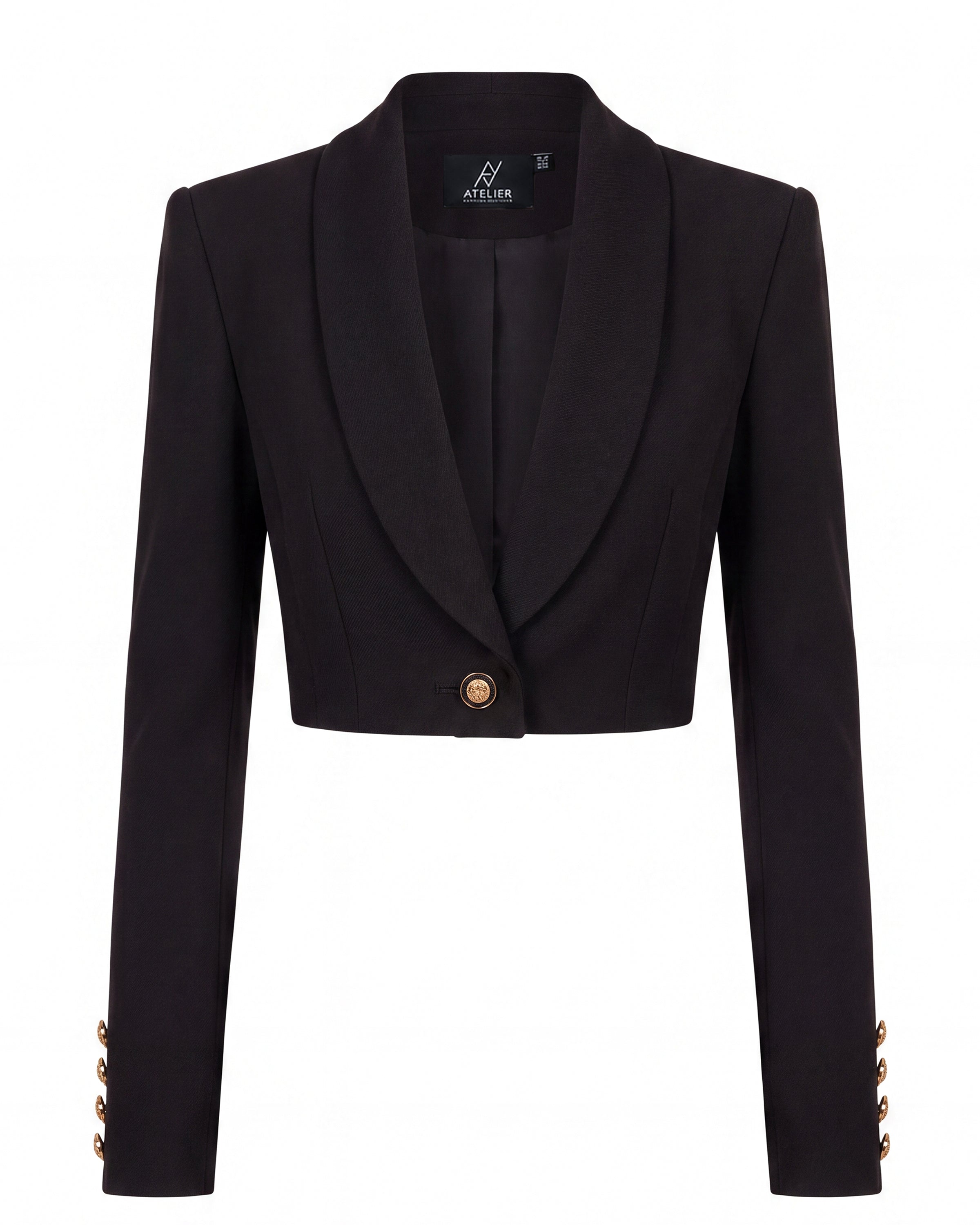 Monaco Cropped Blazer Black