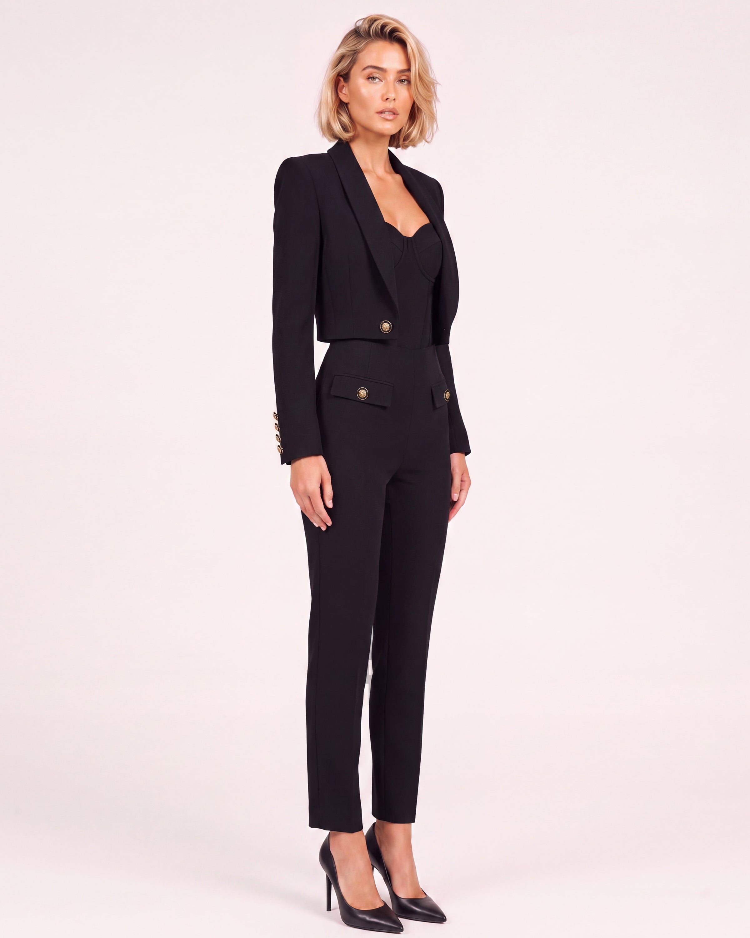 Monaco Black Cigarette Trousers