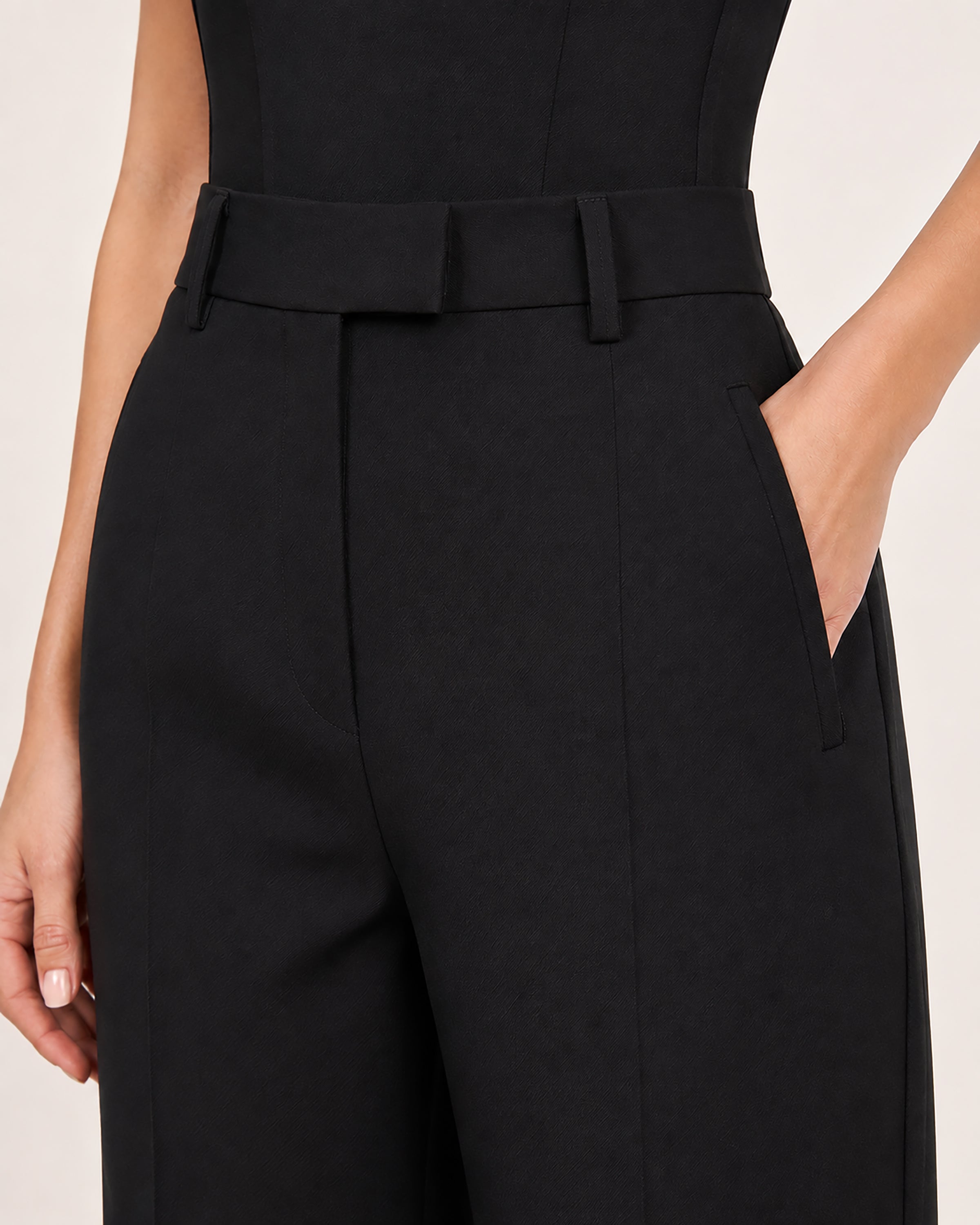 Monaco Black Suit Trousers