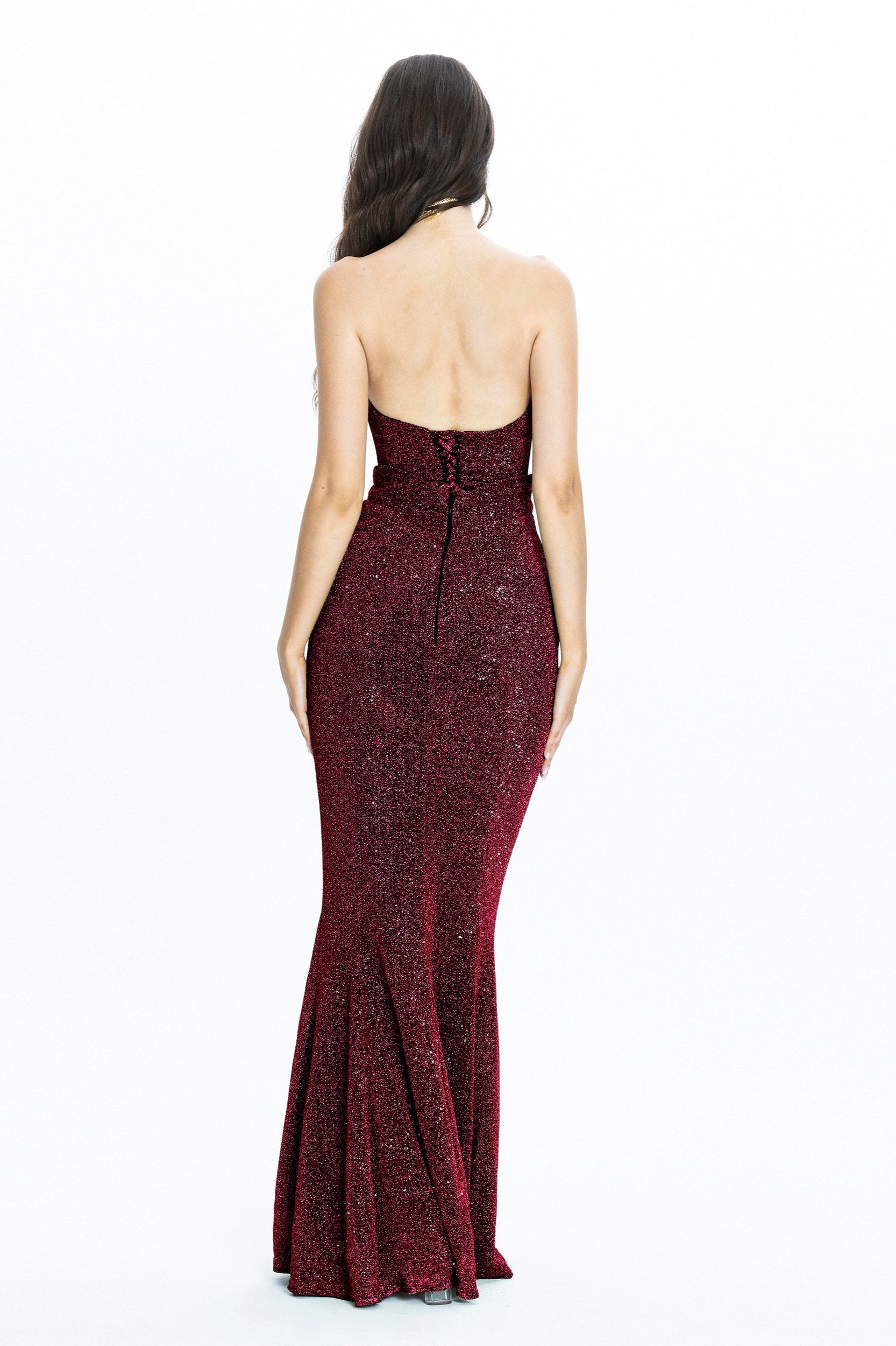 Moon Corset Evening Gown Burgundy Angelika Jozefczyk 2