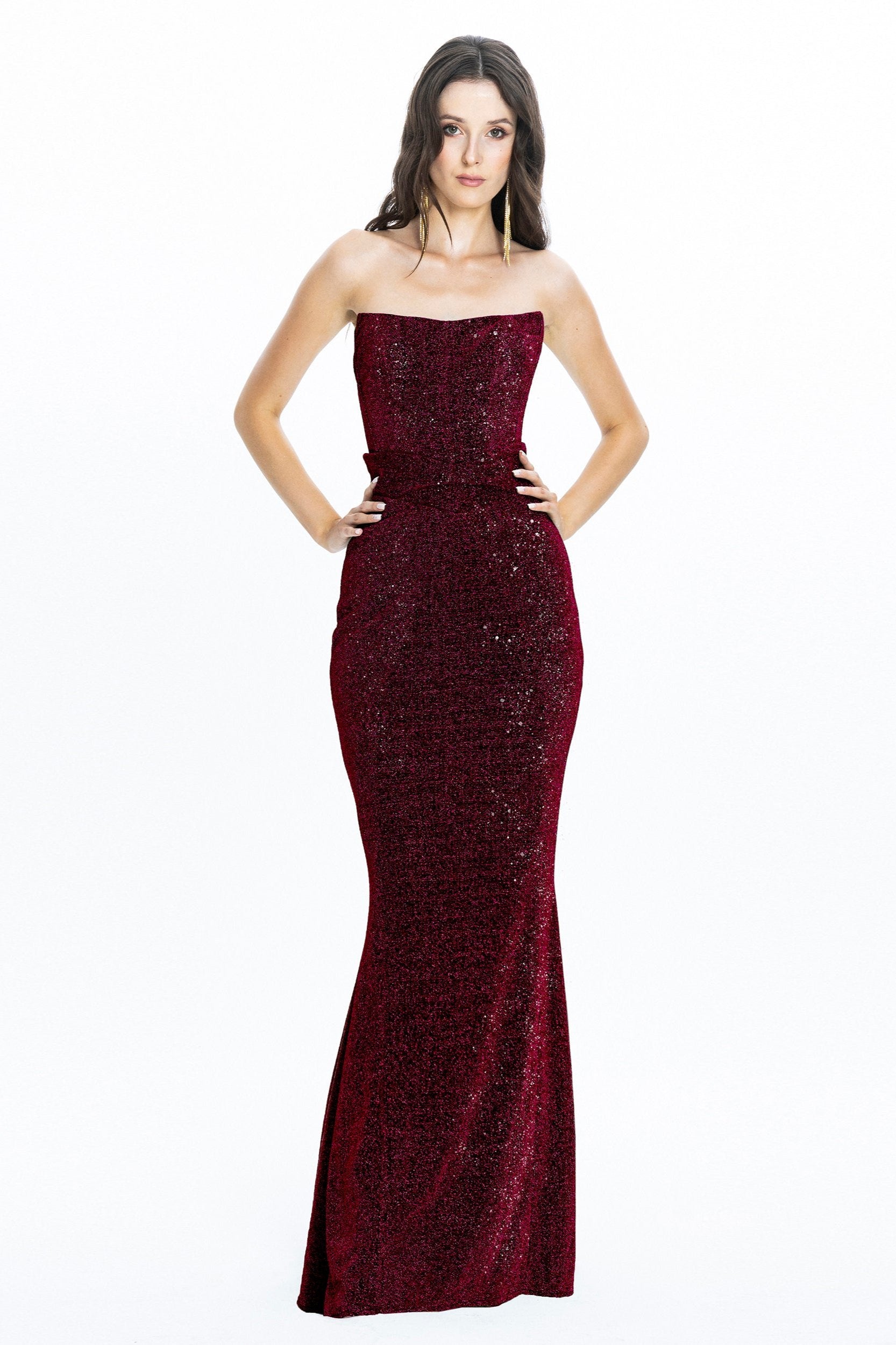 Moon Corset Evening Gown Burgundy Angelika Jozefczyk 3