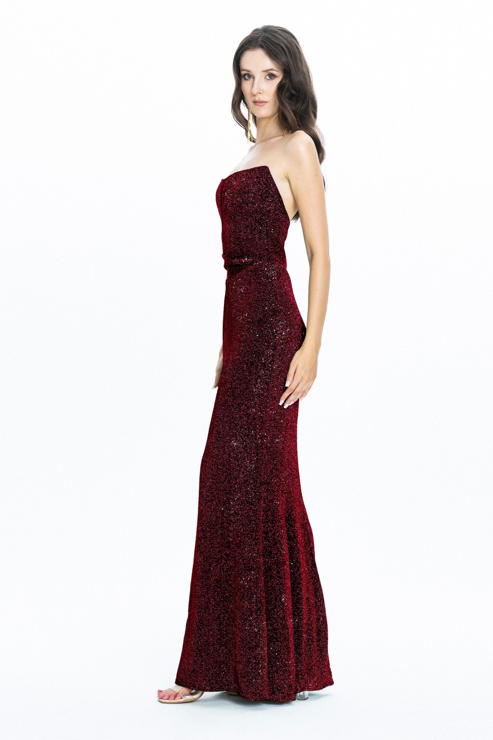 Moon Corset Evening Gown Burgundy Angelika Jozefczyk 4