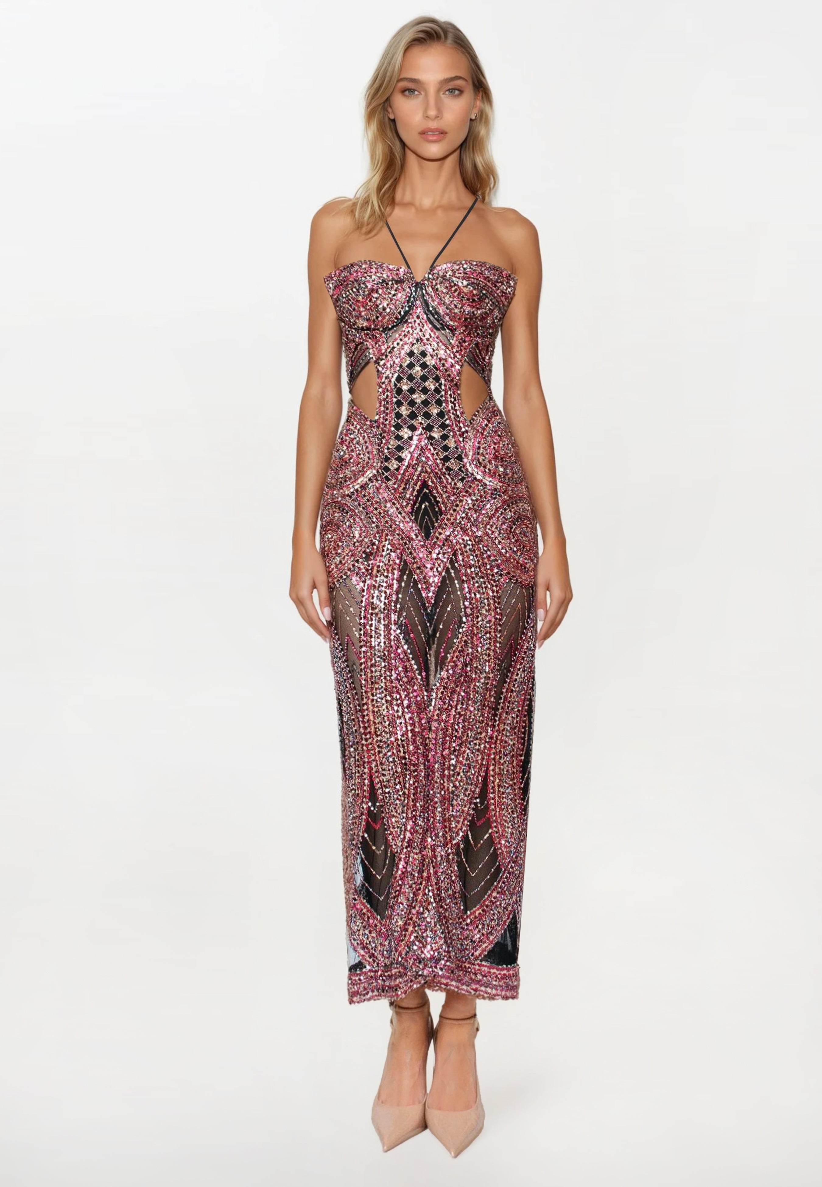 Mosaic-Style Evening Gown – Glam Witch Collection