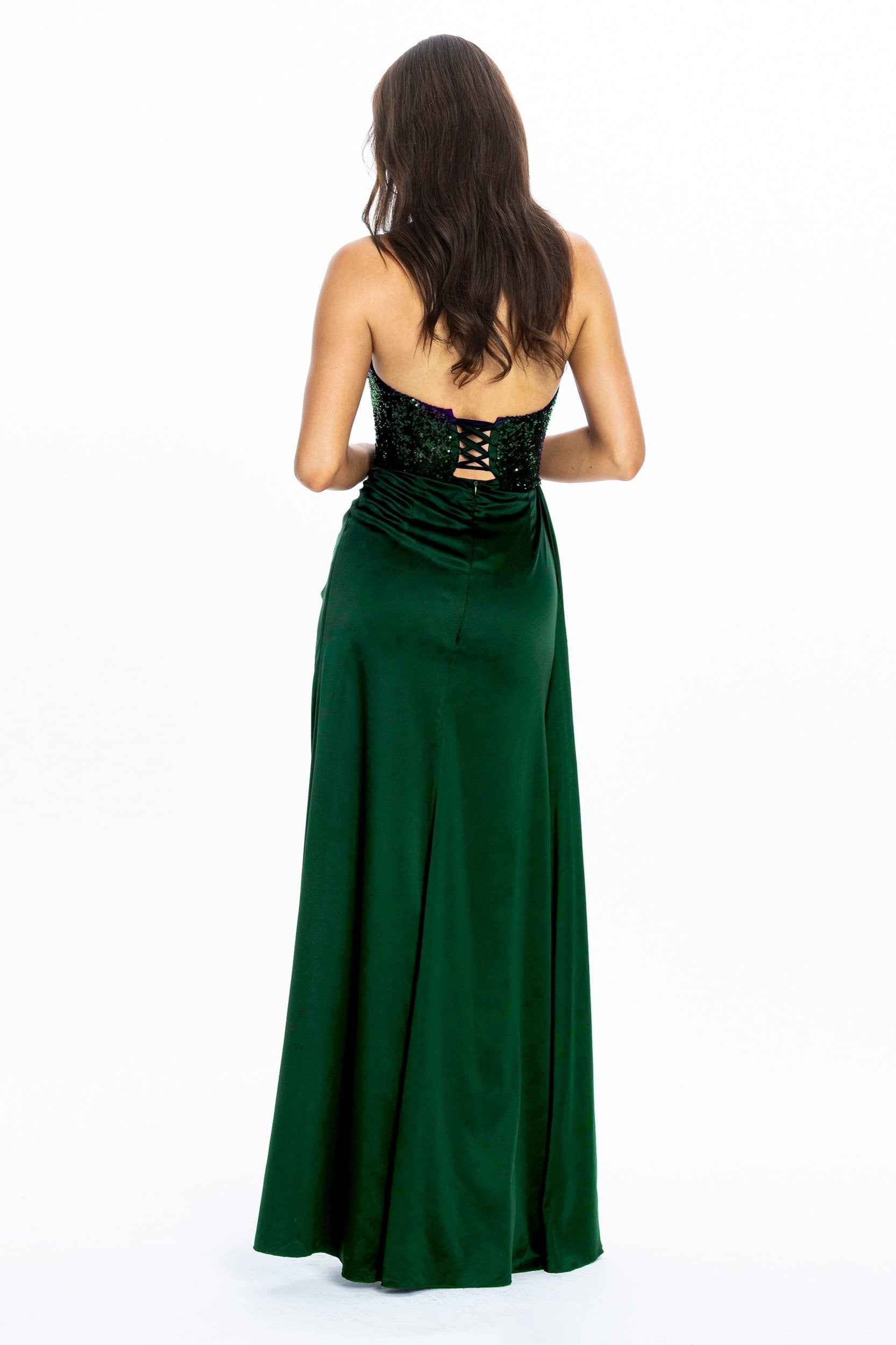 Nadya Corset Evening Gown Emerald Angelika Jozefczyk 2
