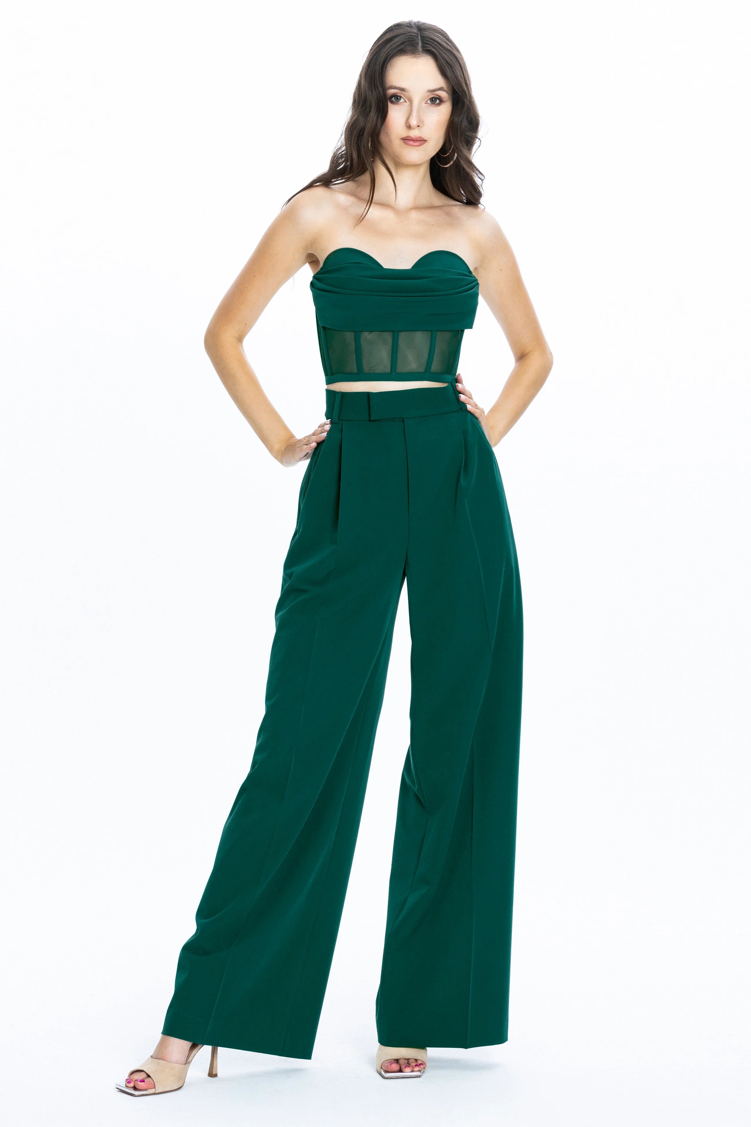 Palermo Corset Top Emerald