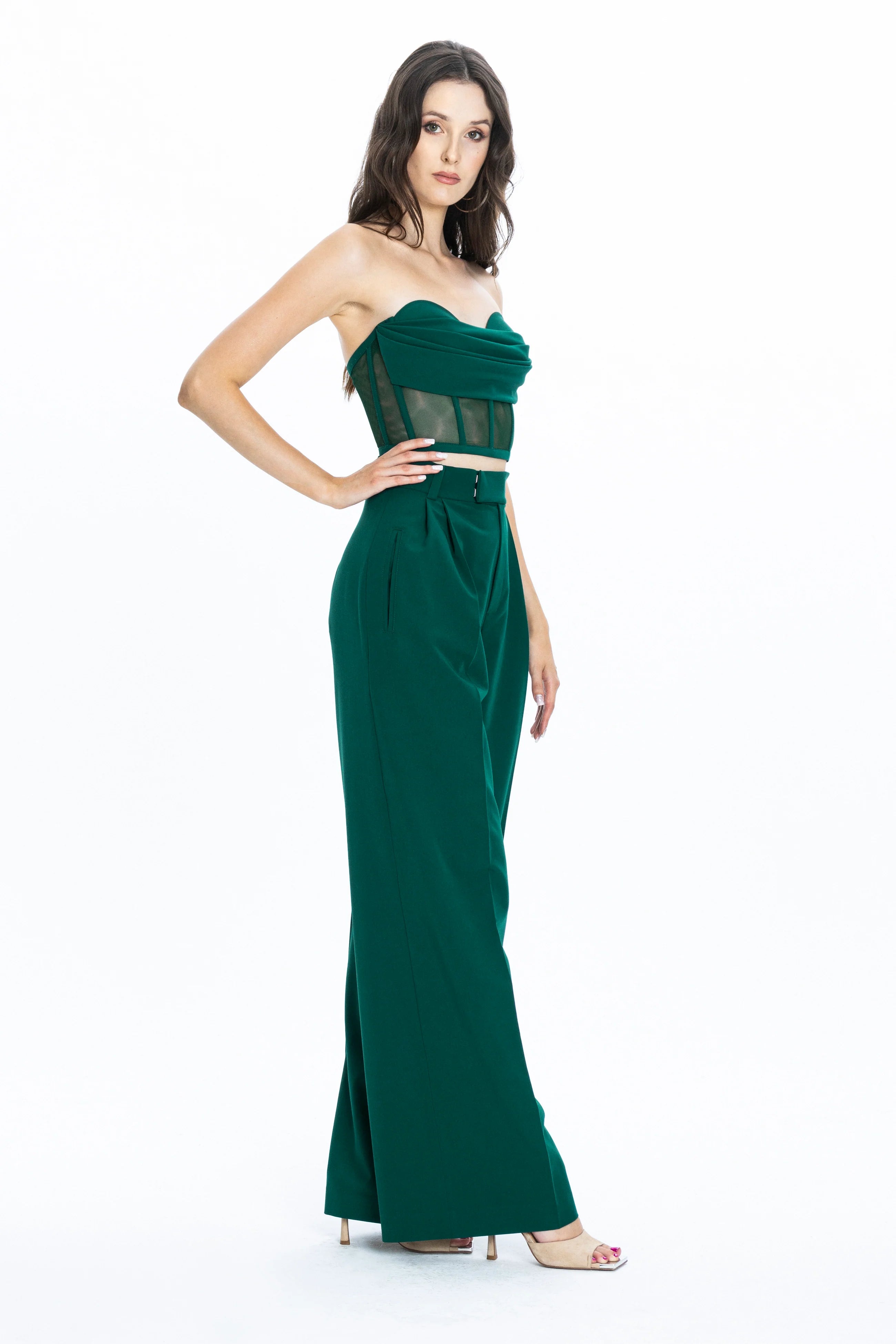 Palermo Corset Top Emerald