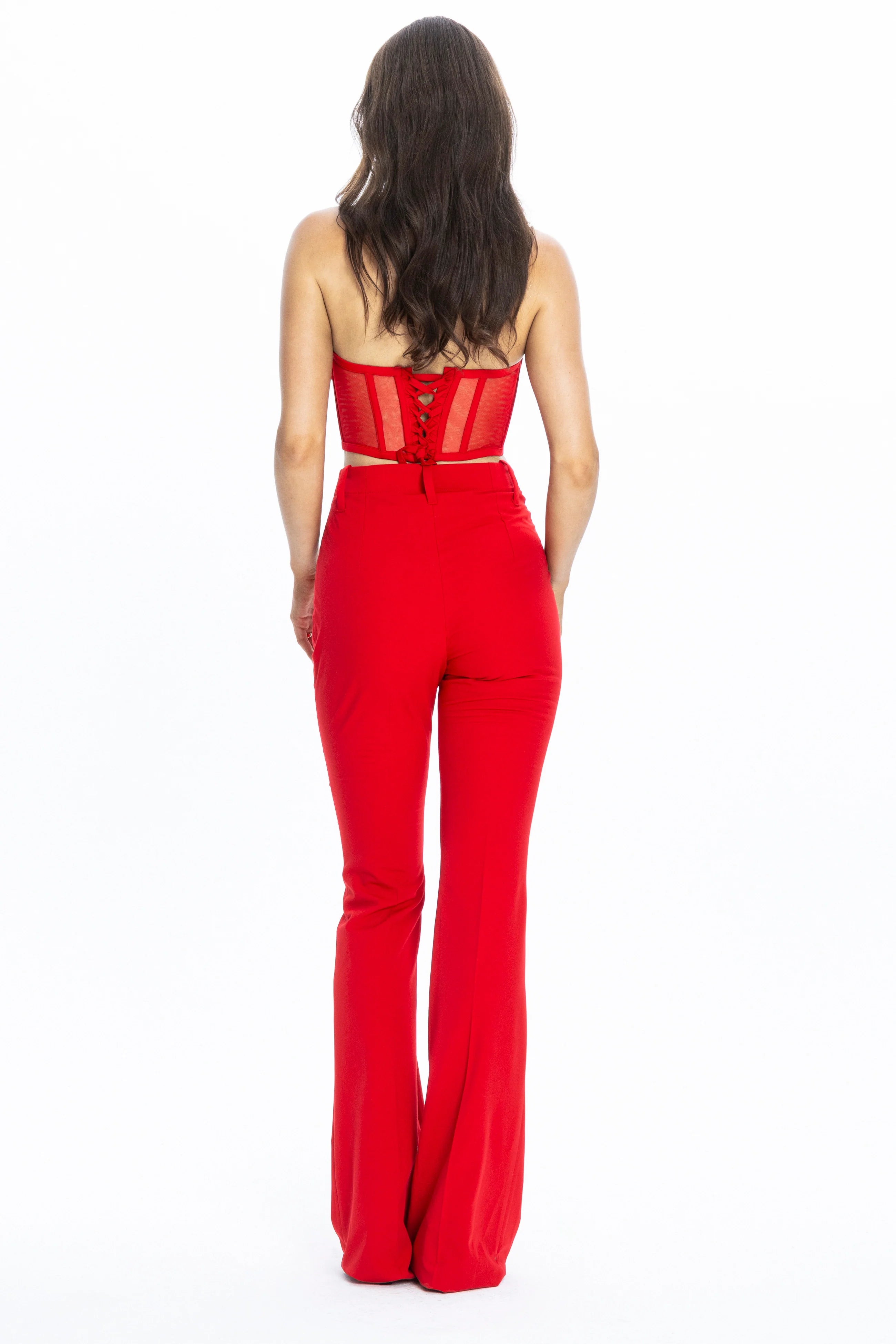 Palermo Gorset Top Czerwony
