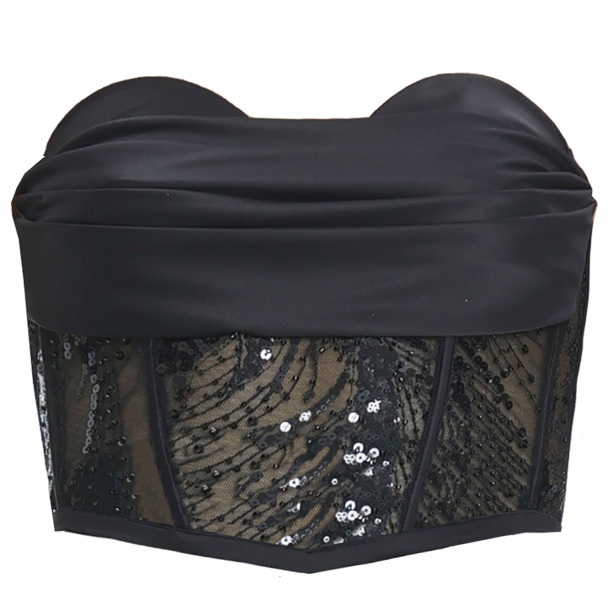 Palermo Embellished Corset Top Black