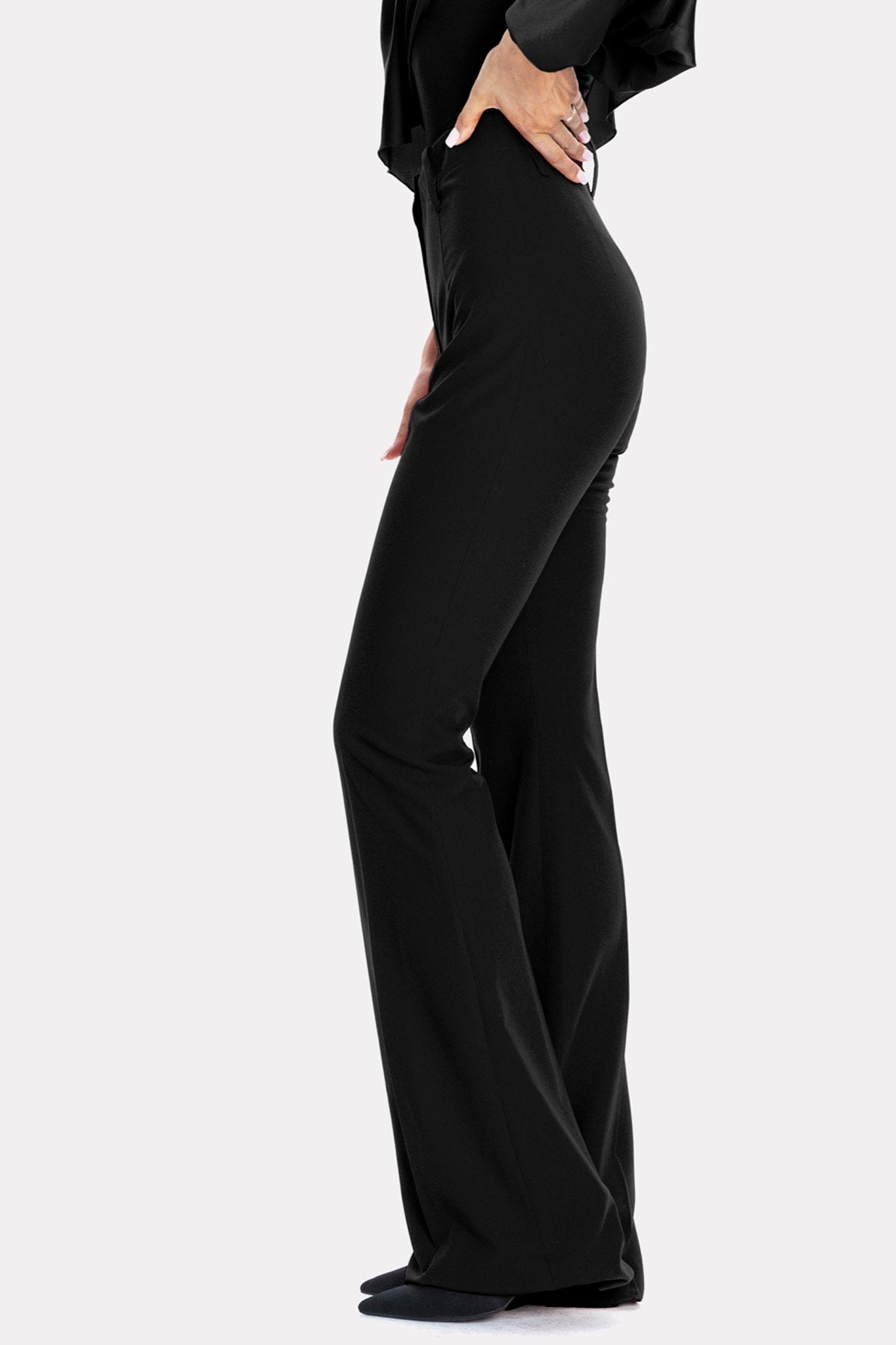 Palermo High-rise Flare Suit Pants Black Angelika Jozefczyk