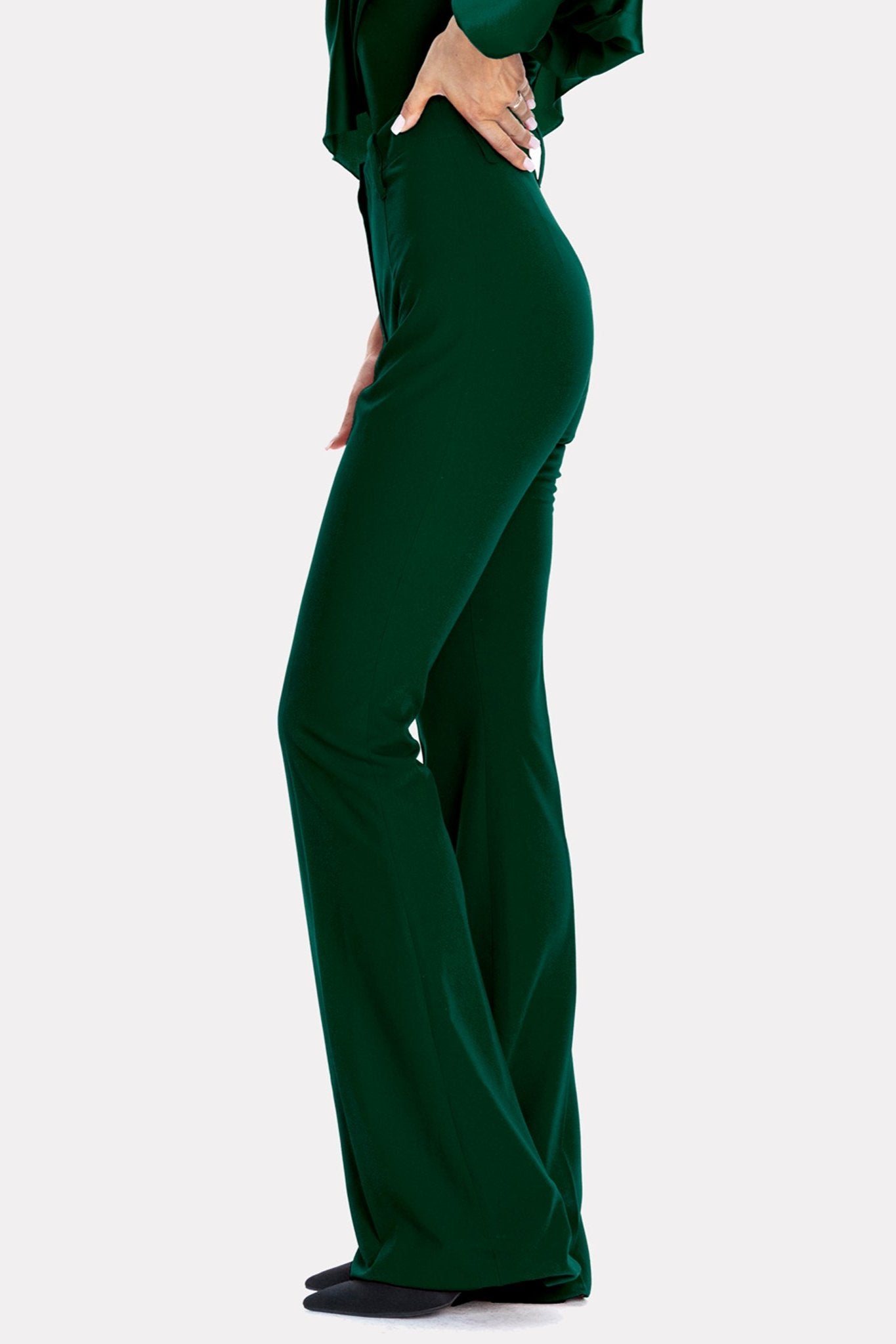 Palermo High-rise Flare Suit Pants Emerald Angelika Jozefczyk 3