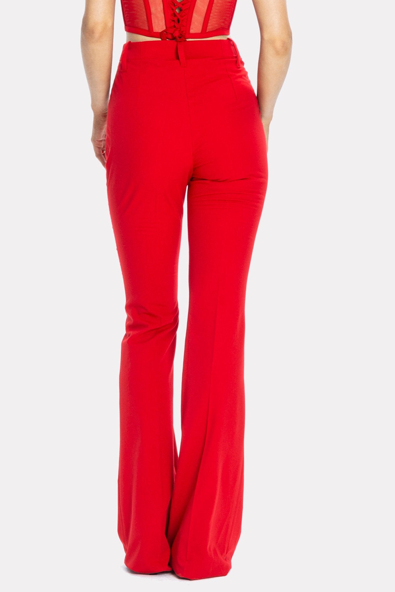 Palermo High-rise Flare Suit Pants Red Angelika Jozefczyk 2