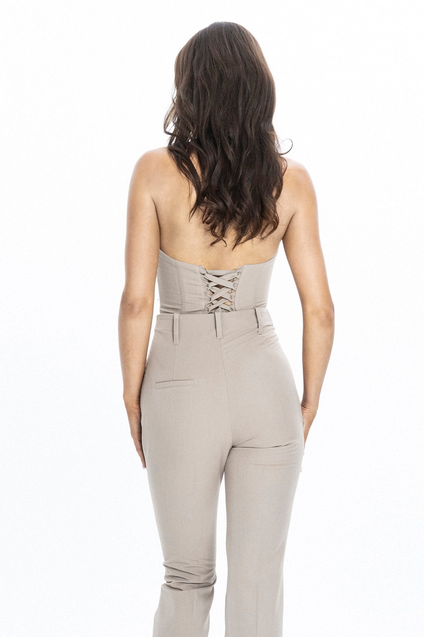 Palermo High-rise Flare Suit Pants Stone Beige Angelika Jozefczyk 3