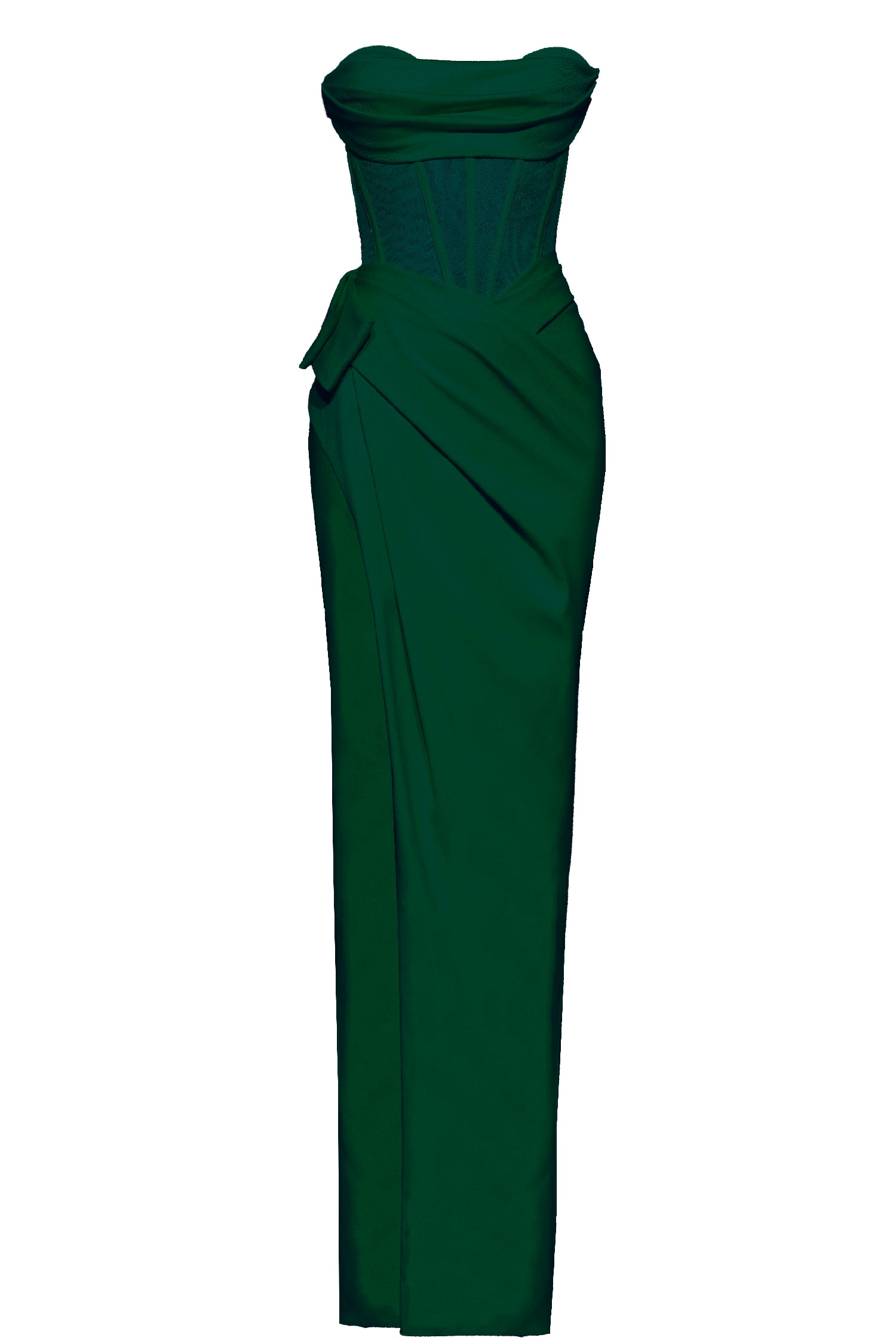 Palermo Corset Evening Gown Emerald