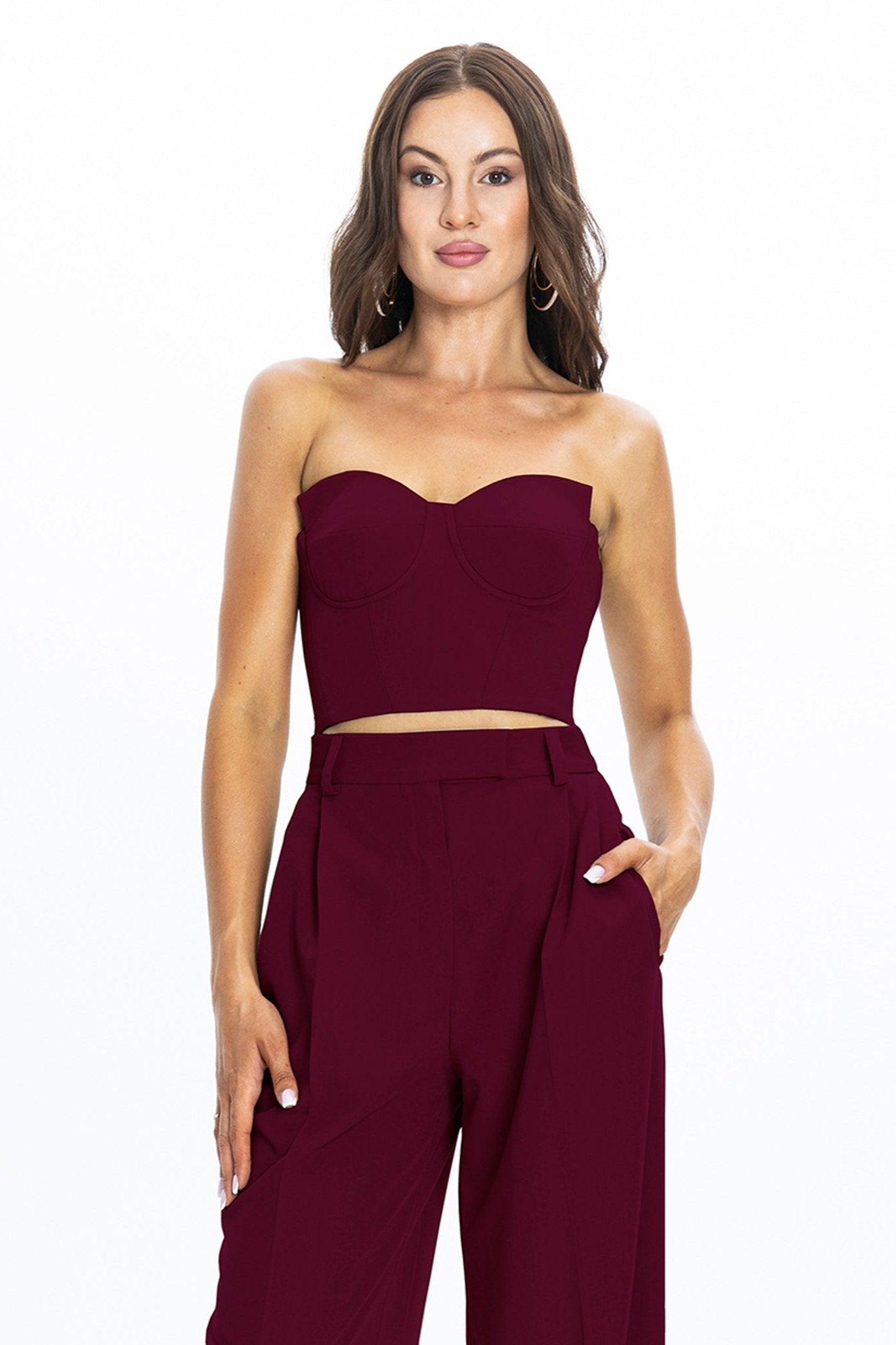 Sanremo Corset Top Burgundy Angelika Jozefczyk 5