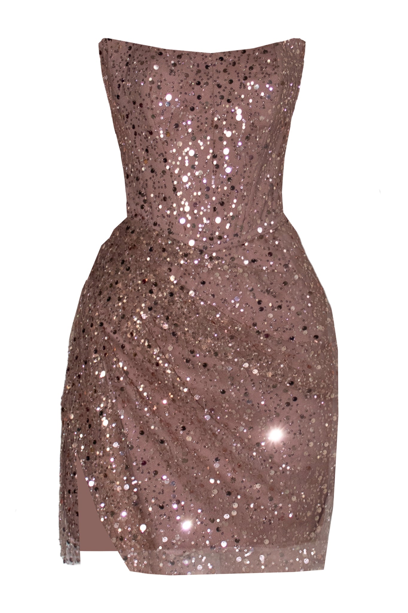 Stella Corset Mini Dress Brown packshoot