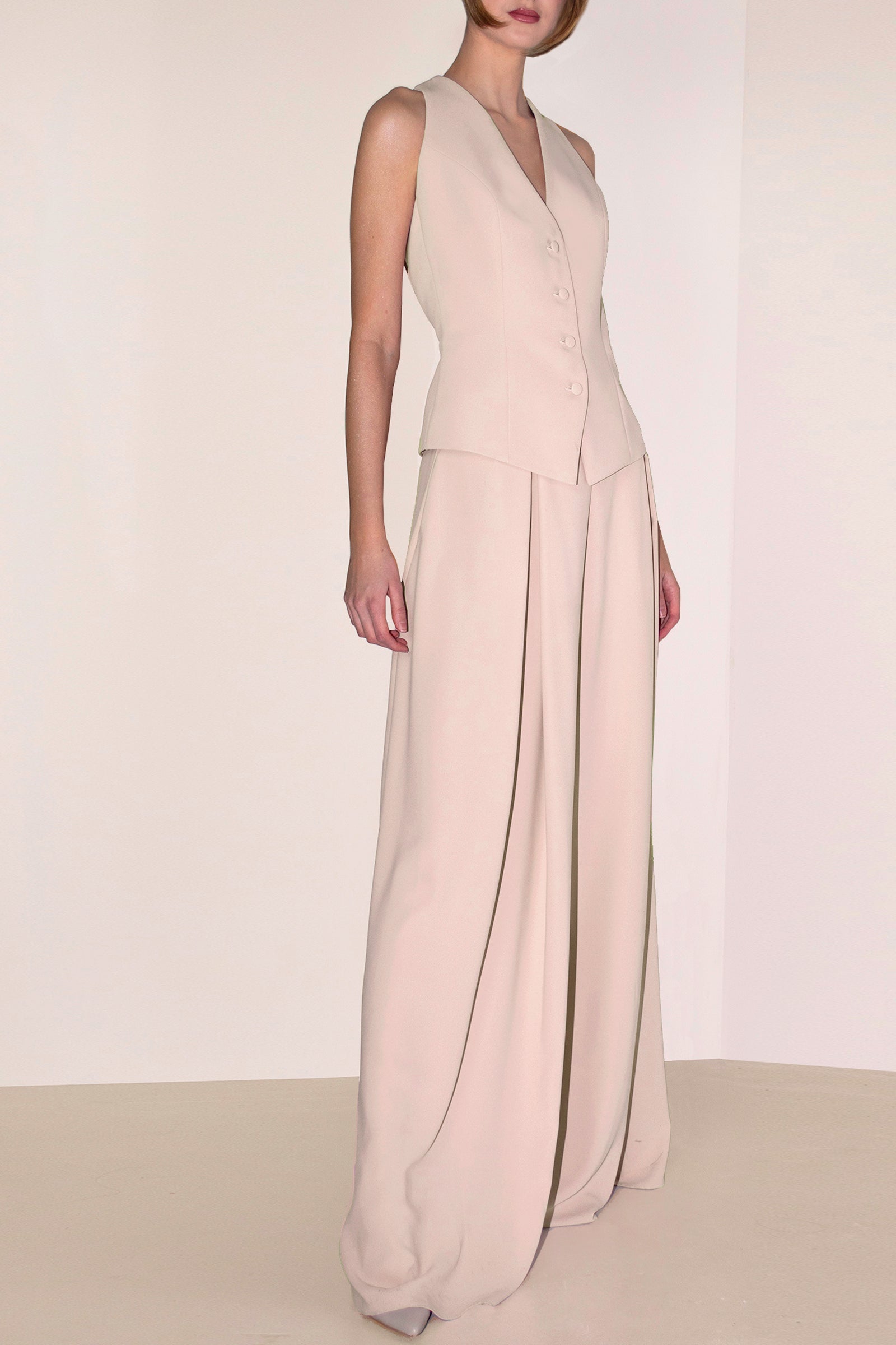 Wide-Leg Trousers Hera Beige Angelika Jozefczyk 1