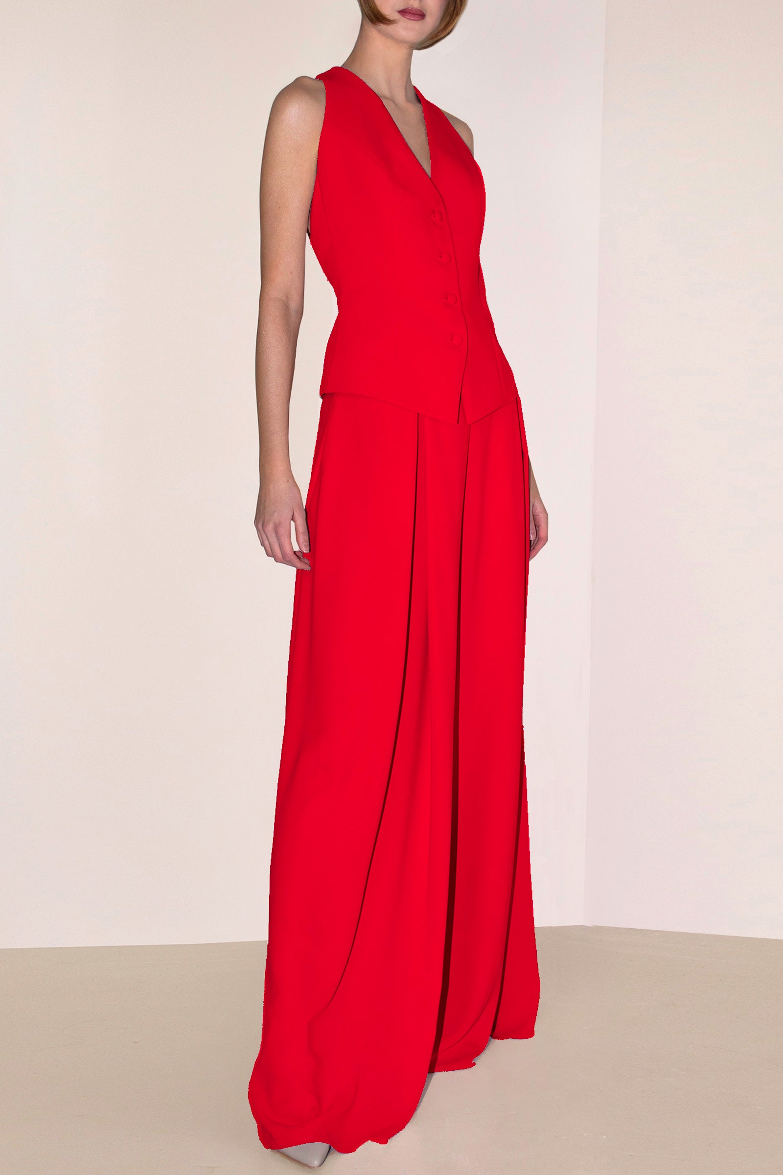 Wide-Leg Trousers Hera Red Angelika Jozefczyk 3