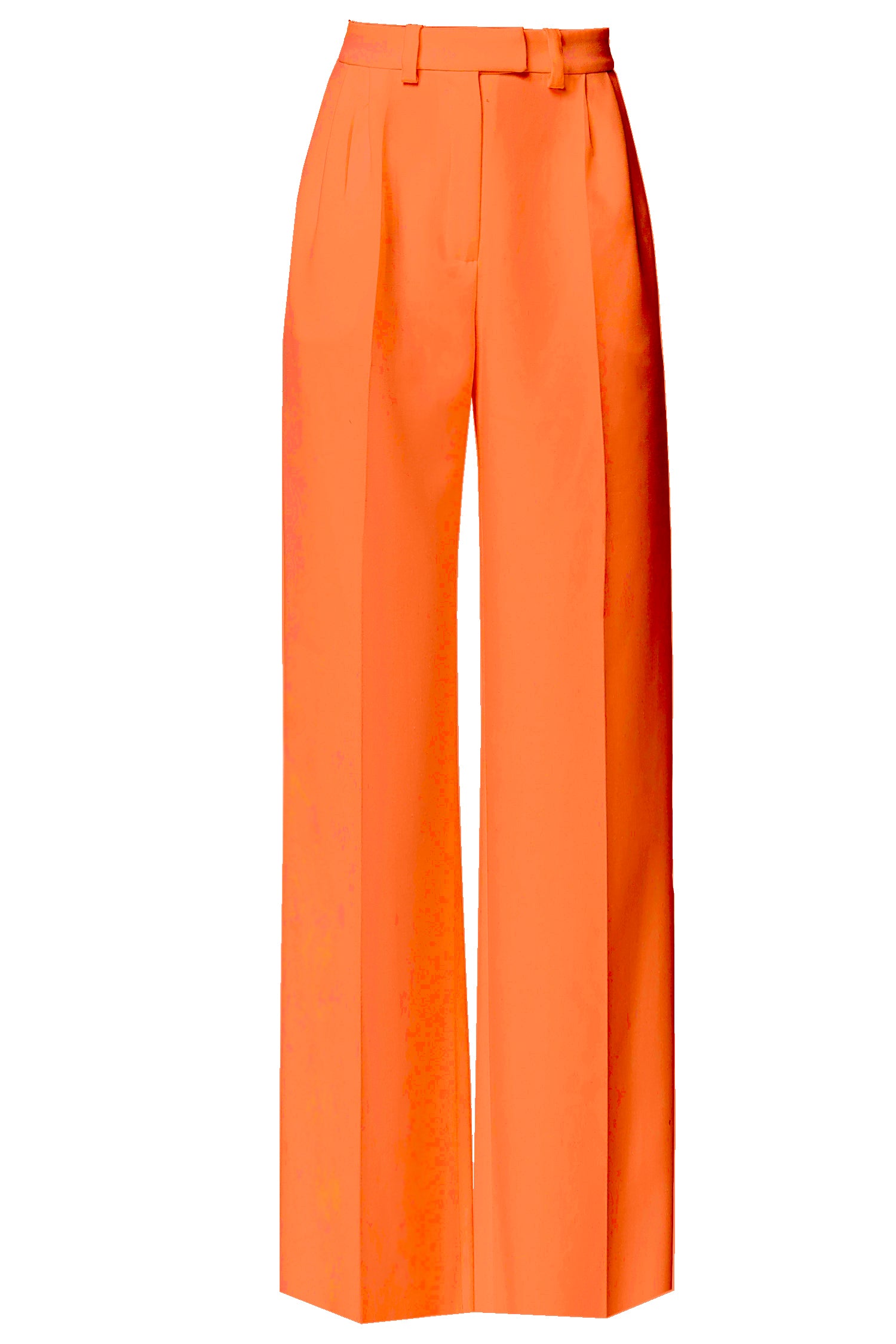 Sanremo High-Rise Wide-Leg Suit Pants Orange