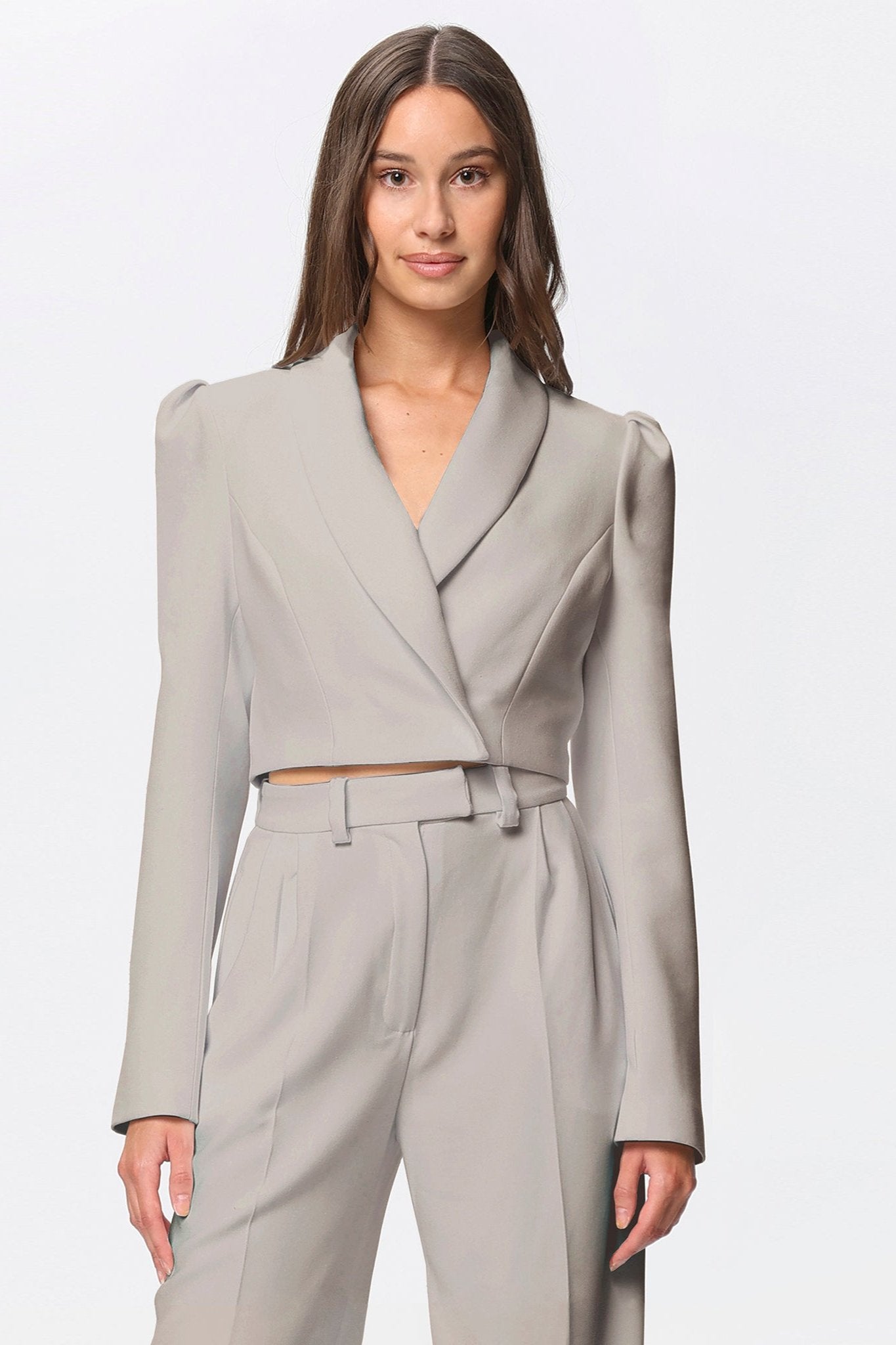 Wide High Waist Pants AngelikaJozefczyk Stone beige