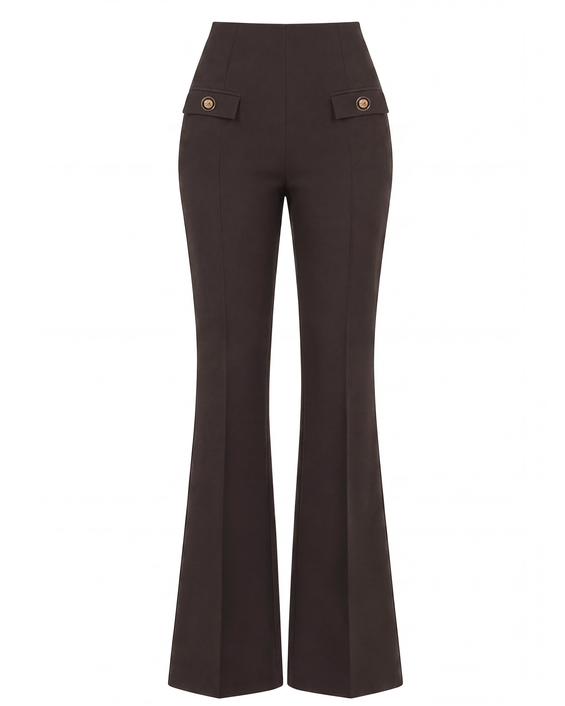 Monaco Brown Flare Suit Trousers