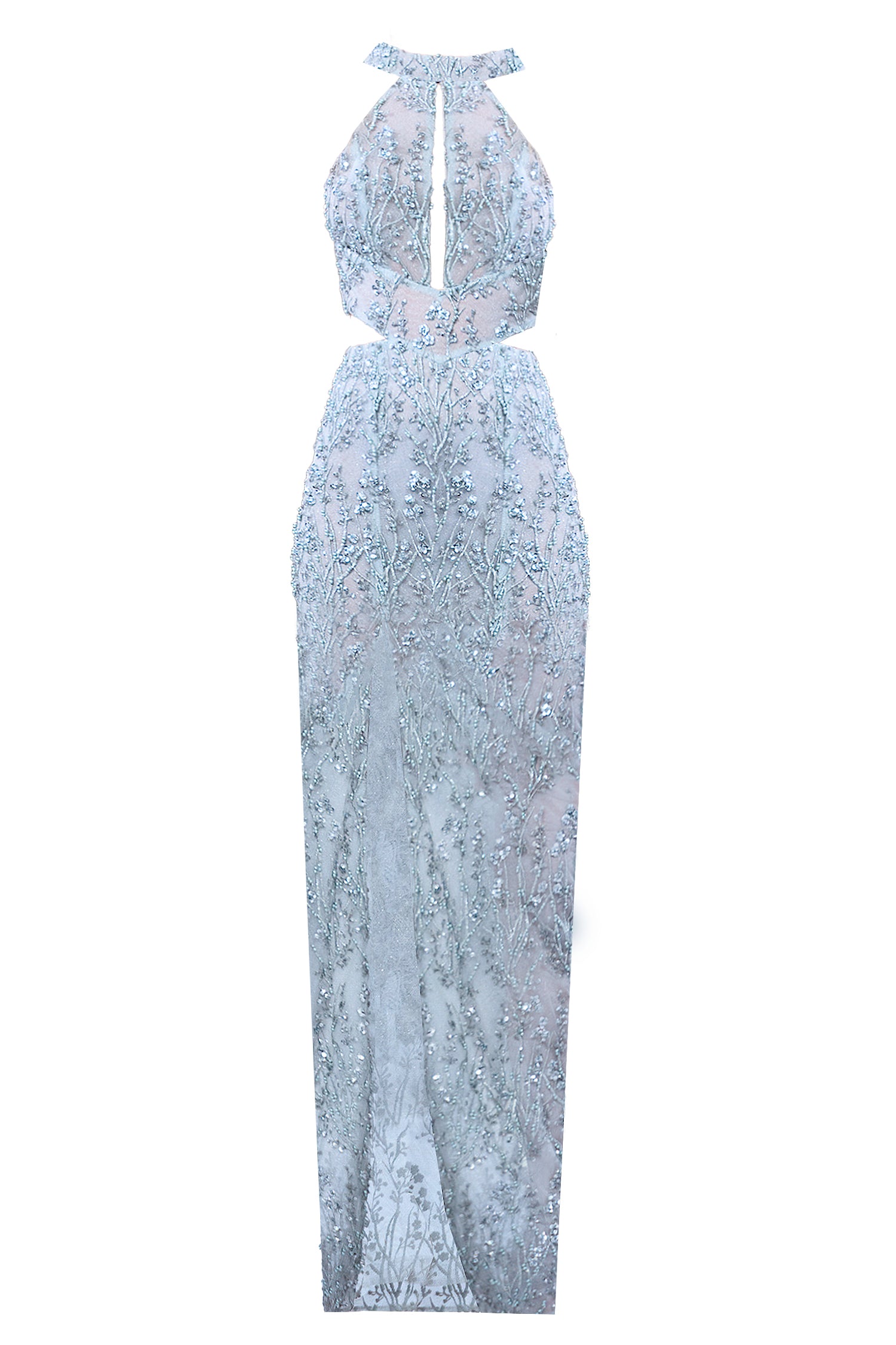 Casadei Evening Gown Silver Angelik Jozefczyk