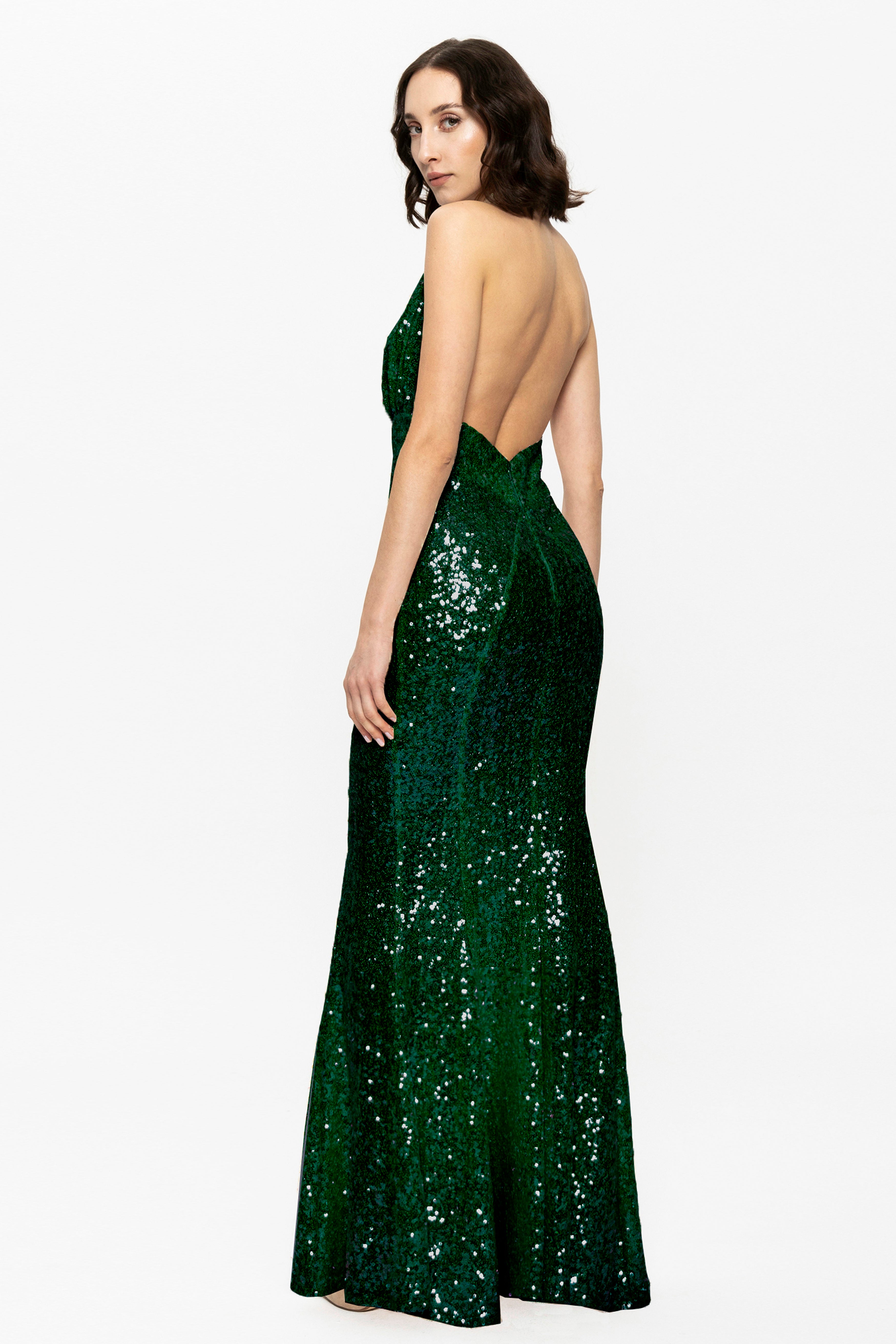 Lana Evening Gown Emerald Green