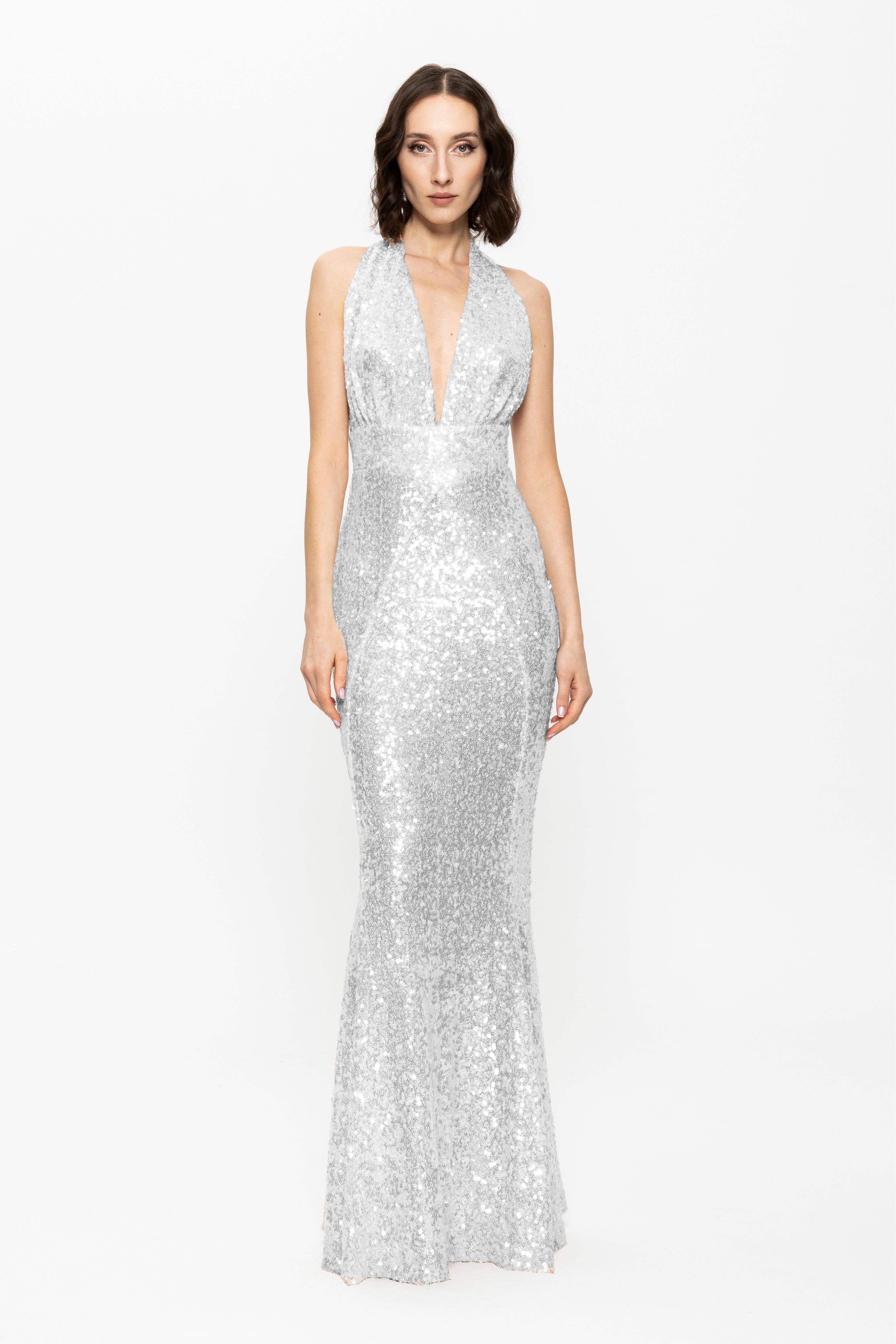 Lana Evening Gown Silver