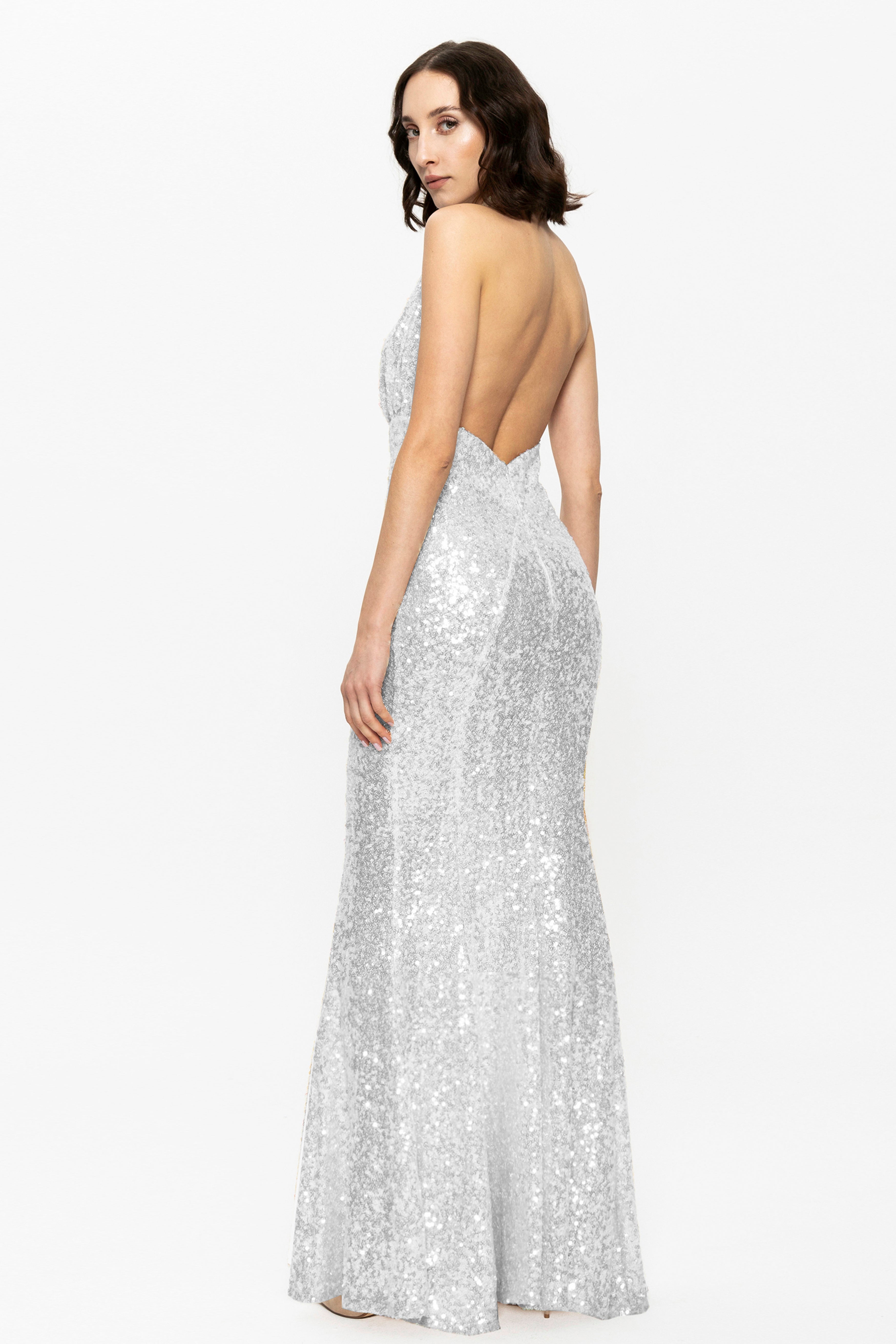 Lana Evening Gown Silver