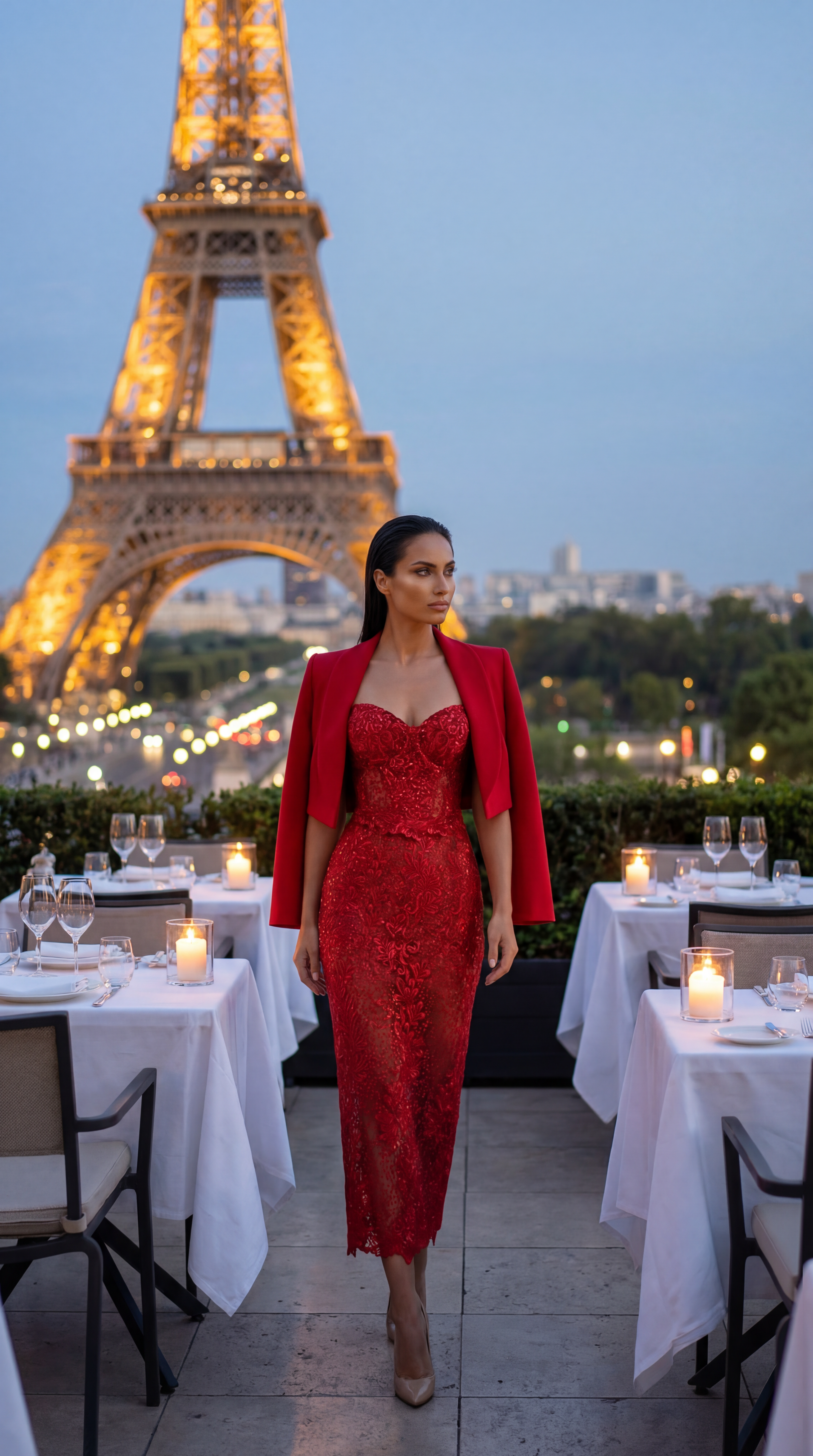 Orchidea Lace Skirt Red