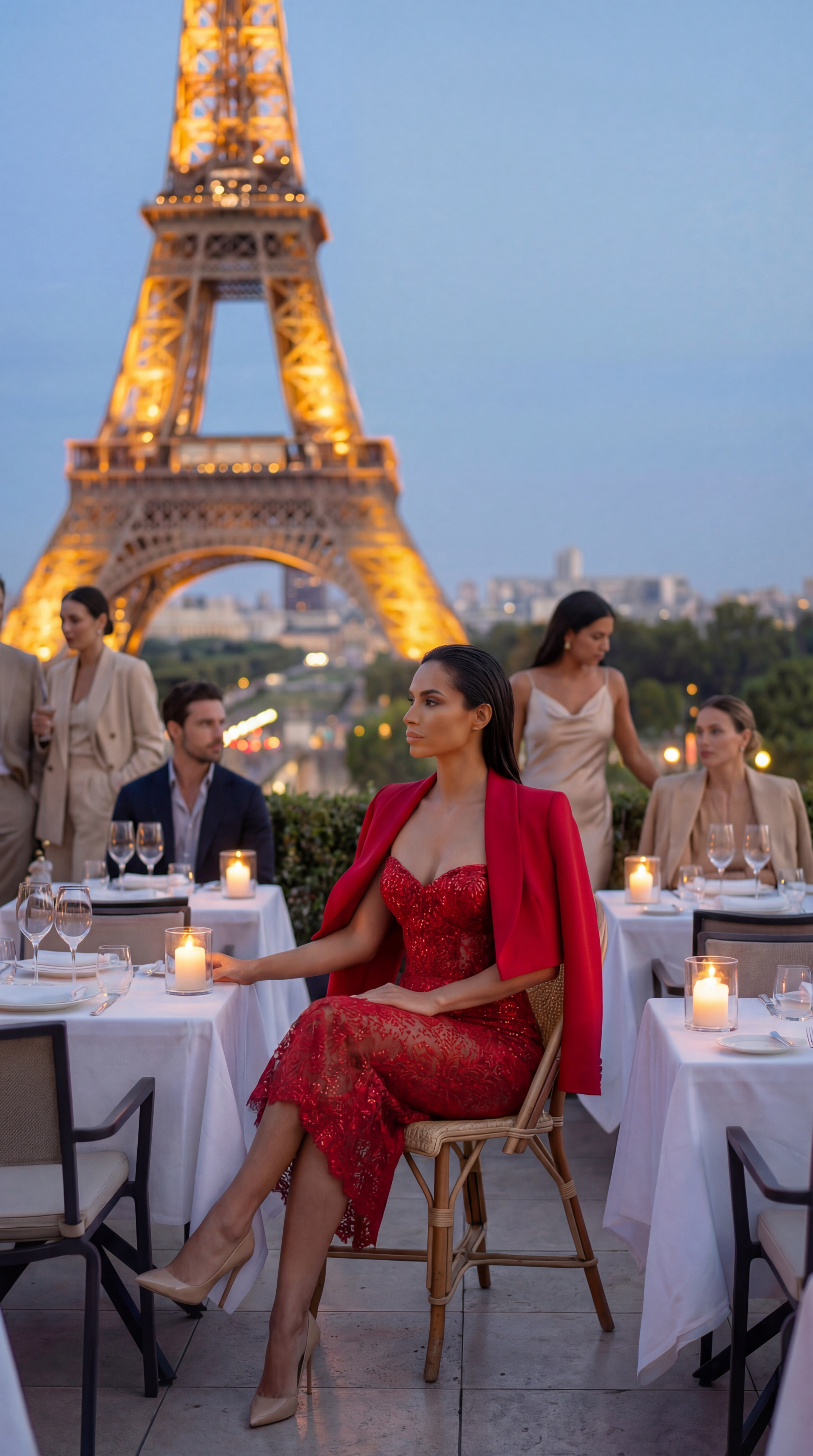 Orchidea Lace Skirt Red