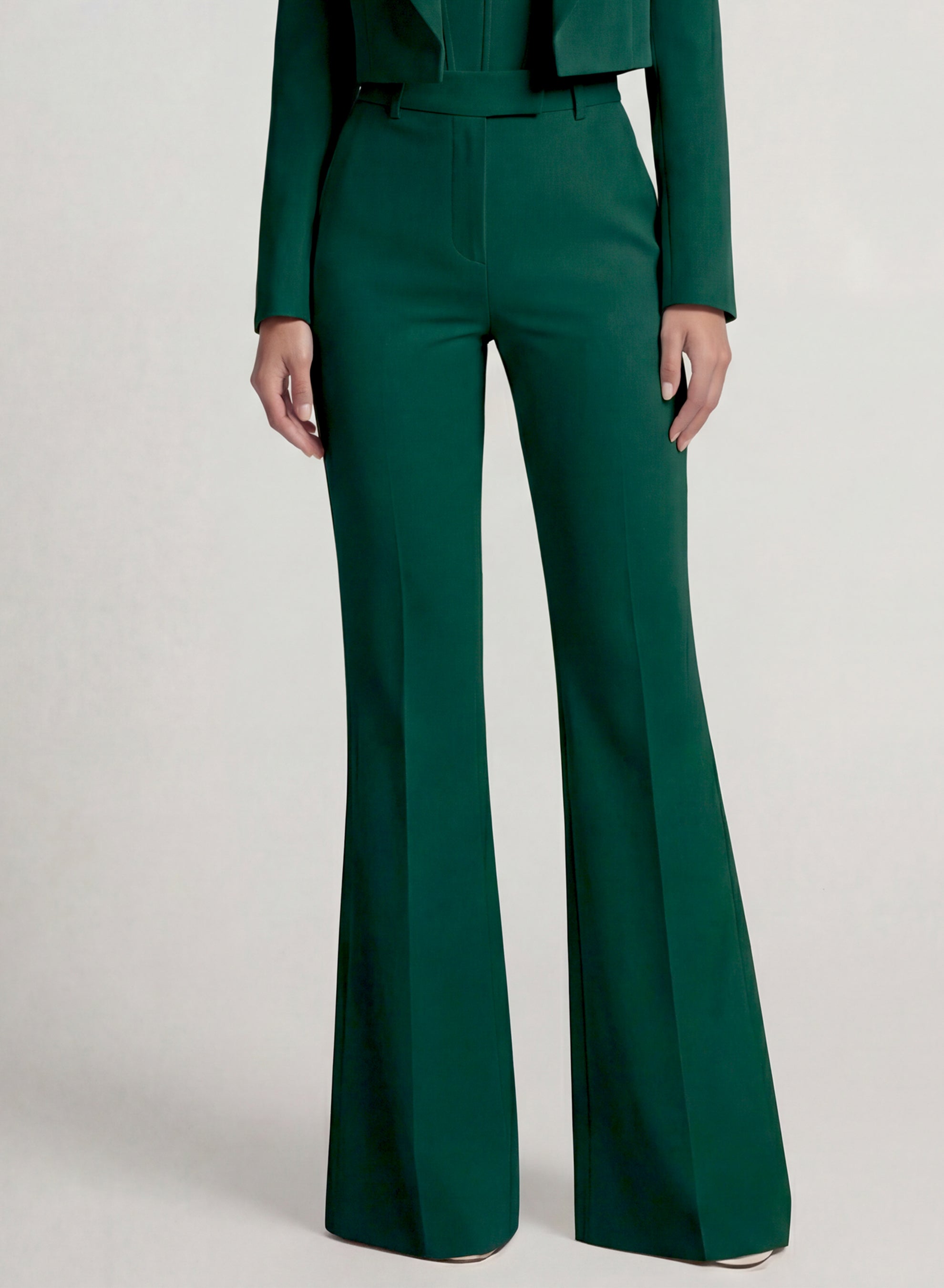 Rozszerzane Spodnie Palermo Szmaragdowy