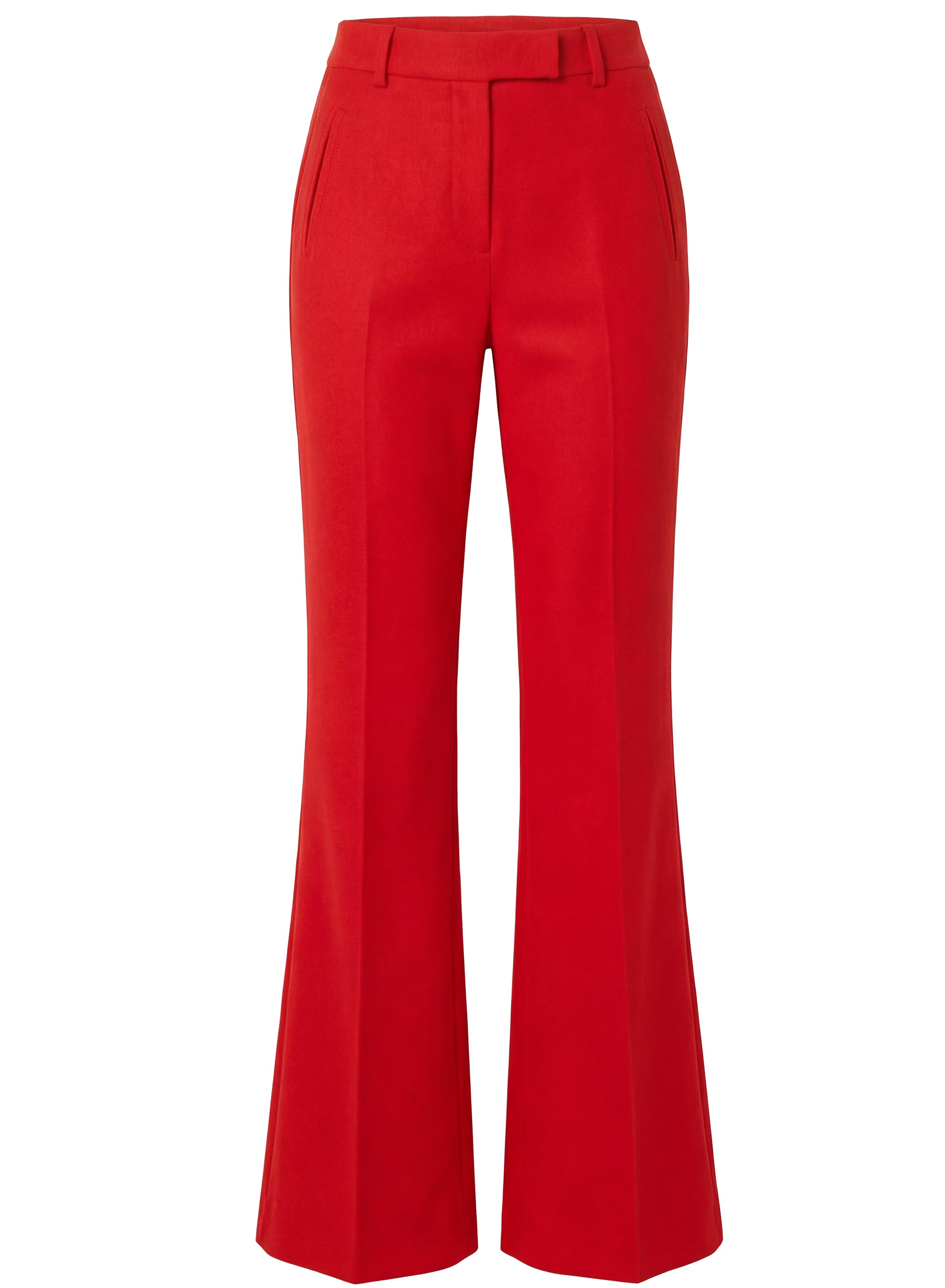 Red High-Waisted Flared Trousers | Elegant Women's Pants Red High-Waisted Flared Trousers | Elegant Women's Pants