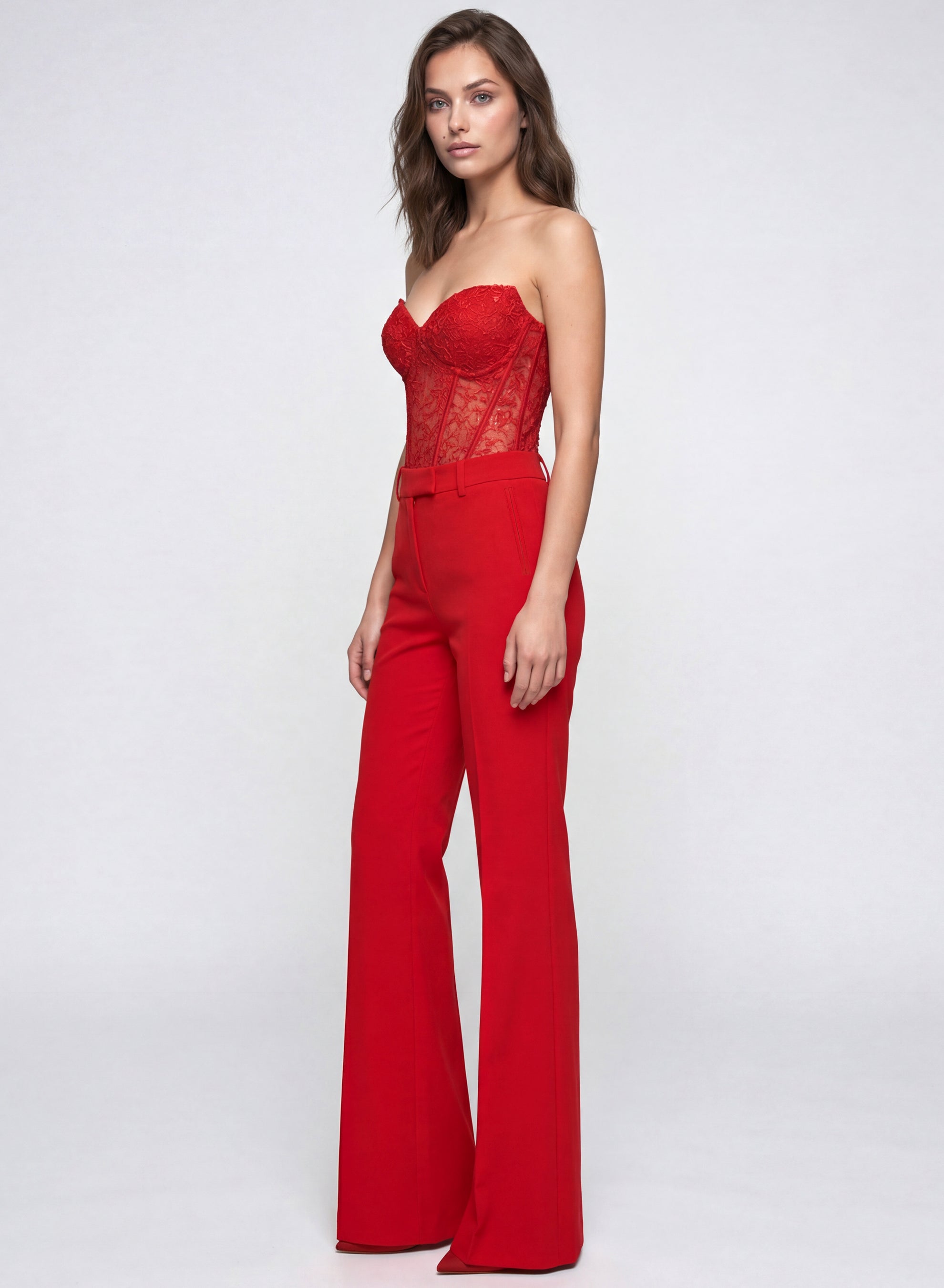 Rozszerzane Spodnie Palermo Czarny