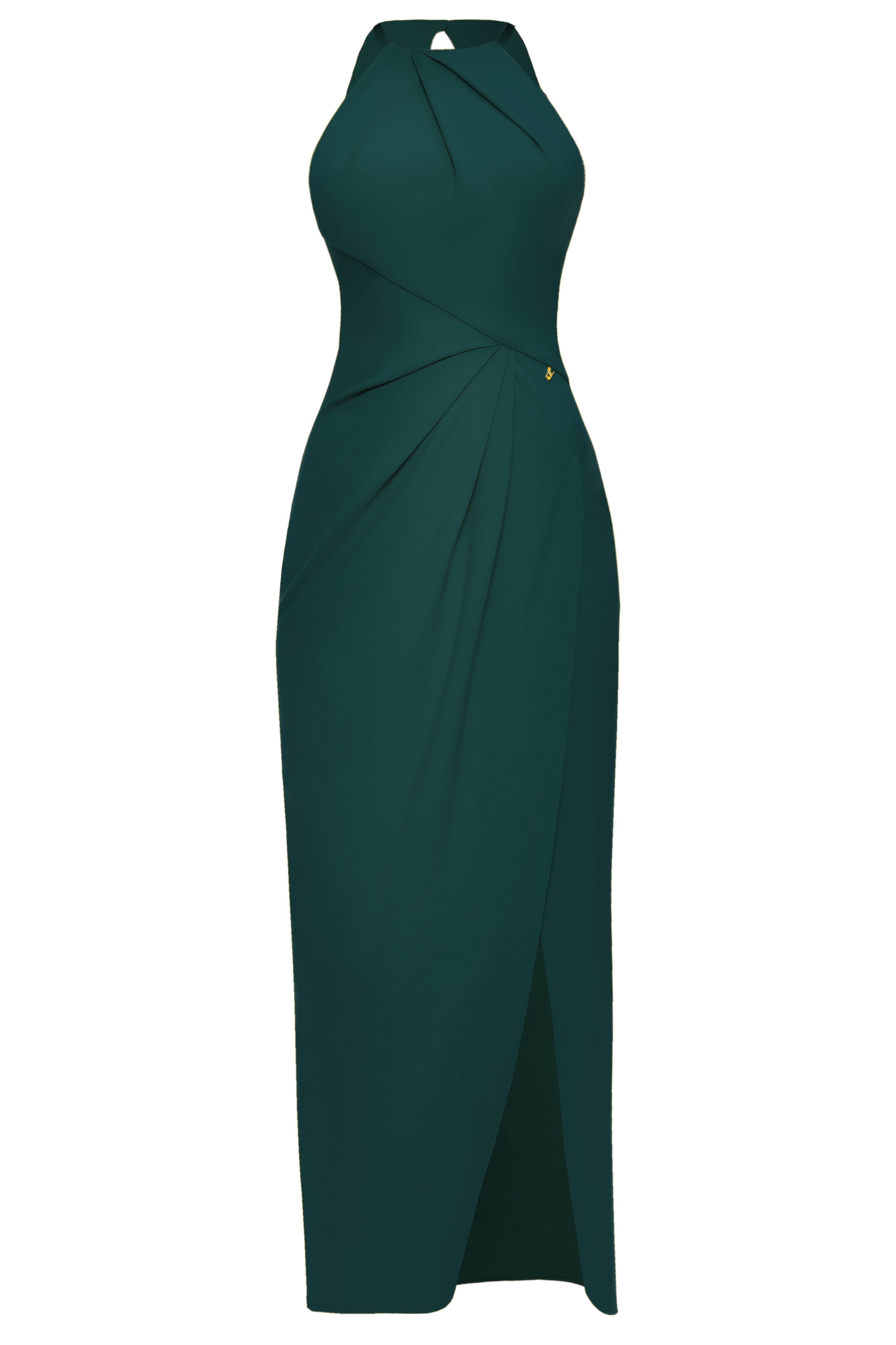 Draped dress Sofia Emerald green