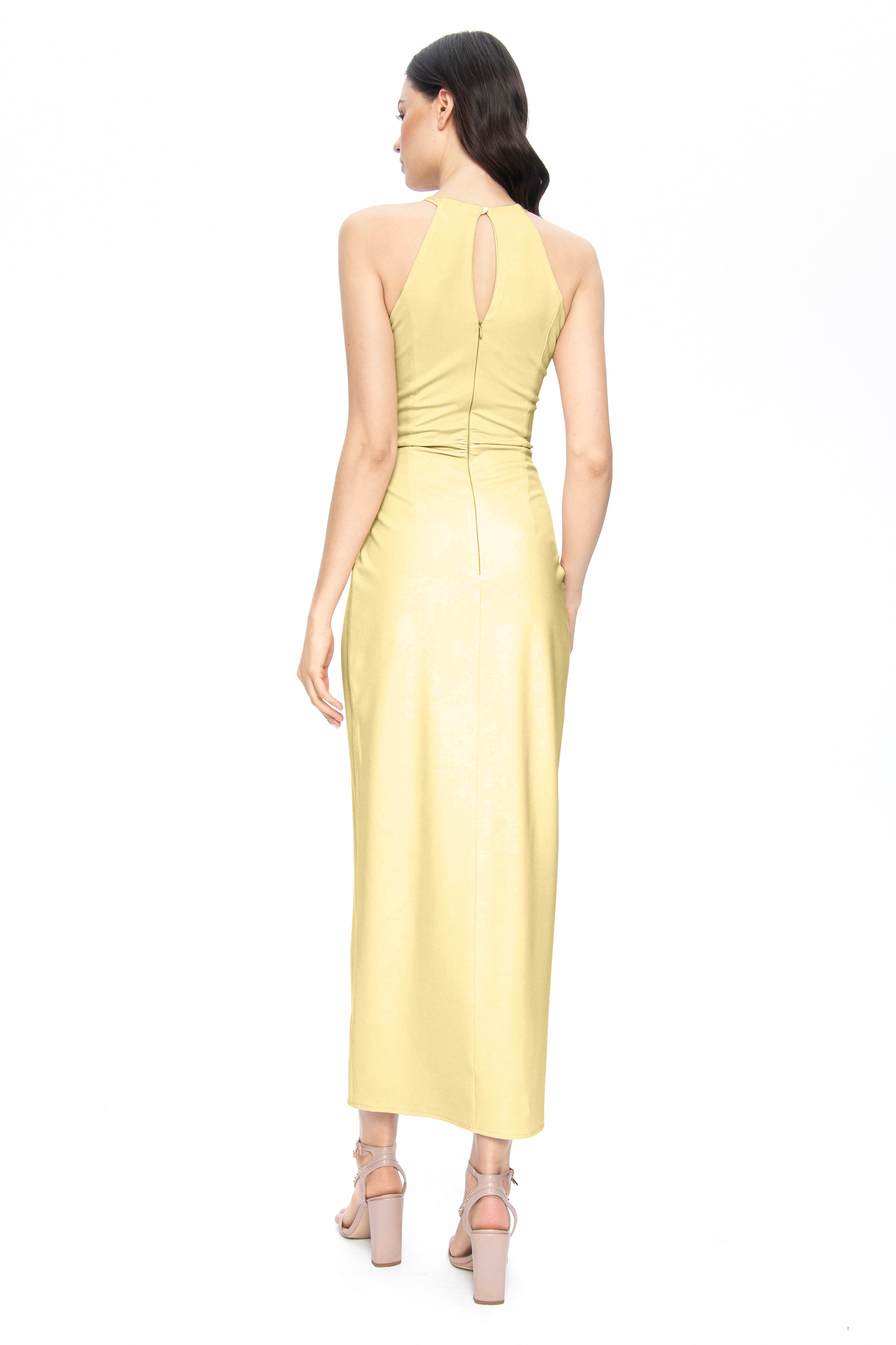 Draped dress Sofia Light Yellow