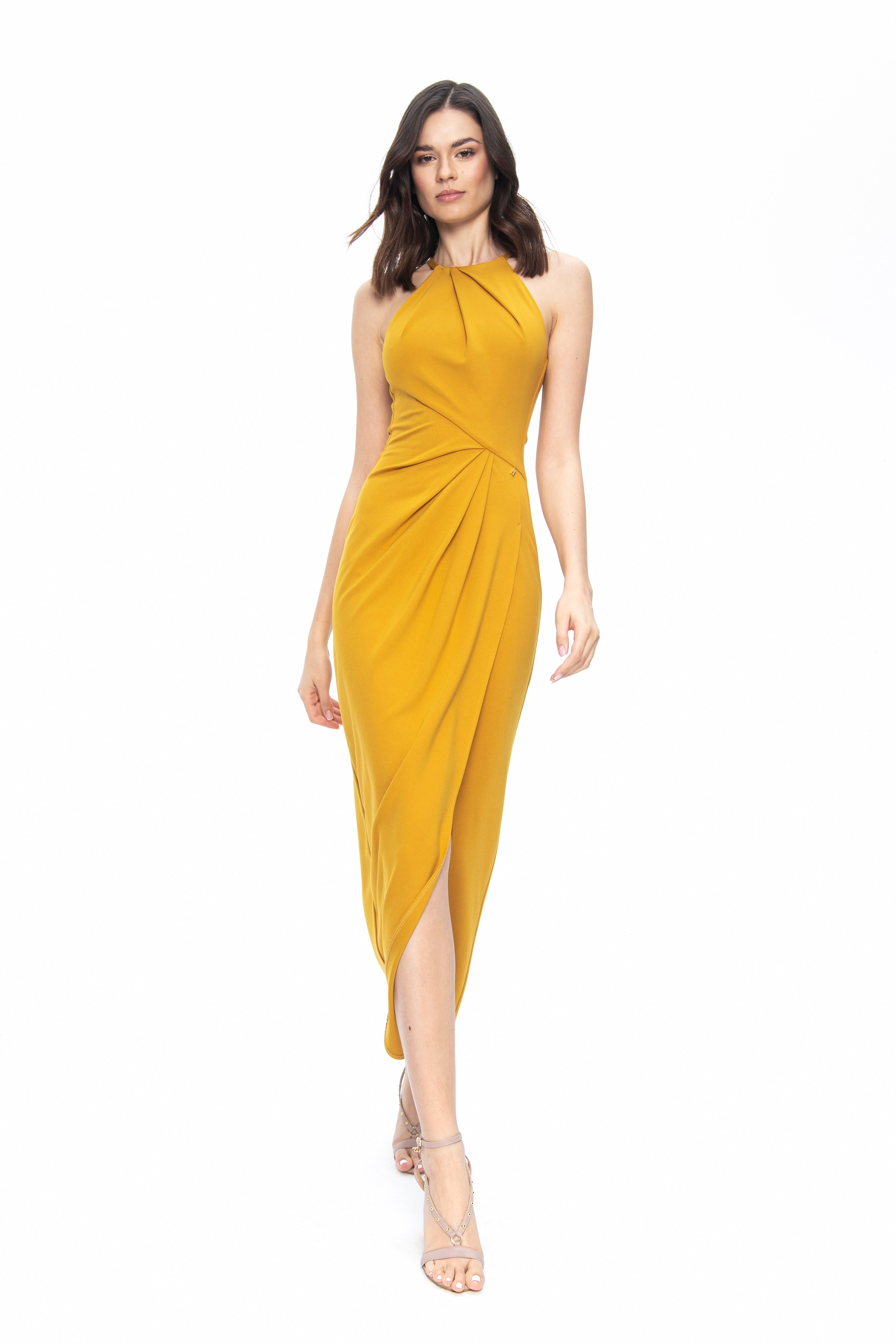 Sofia Draped Dress Honey