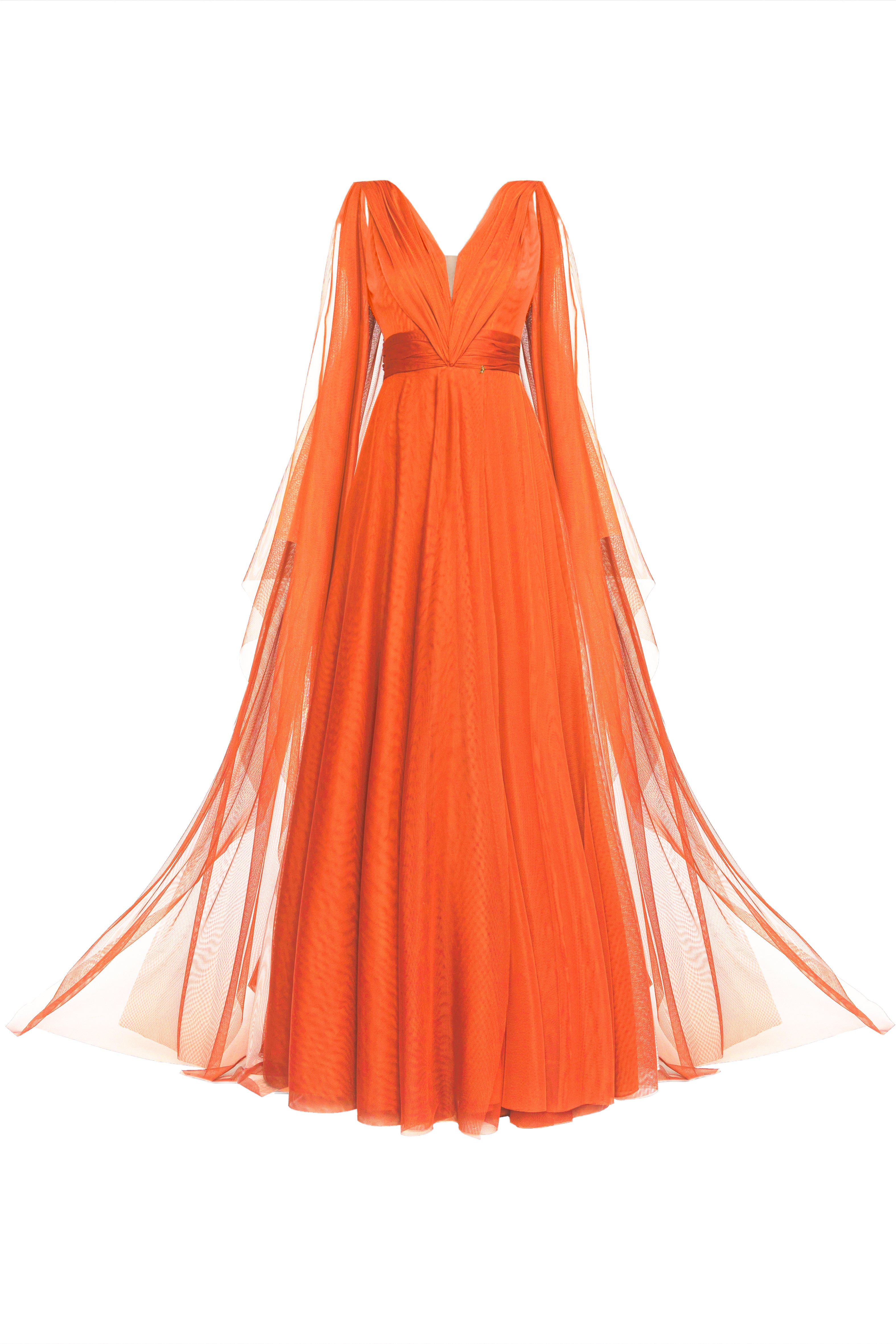 Terracotta Evening Gown Orange