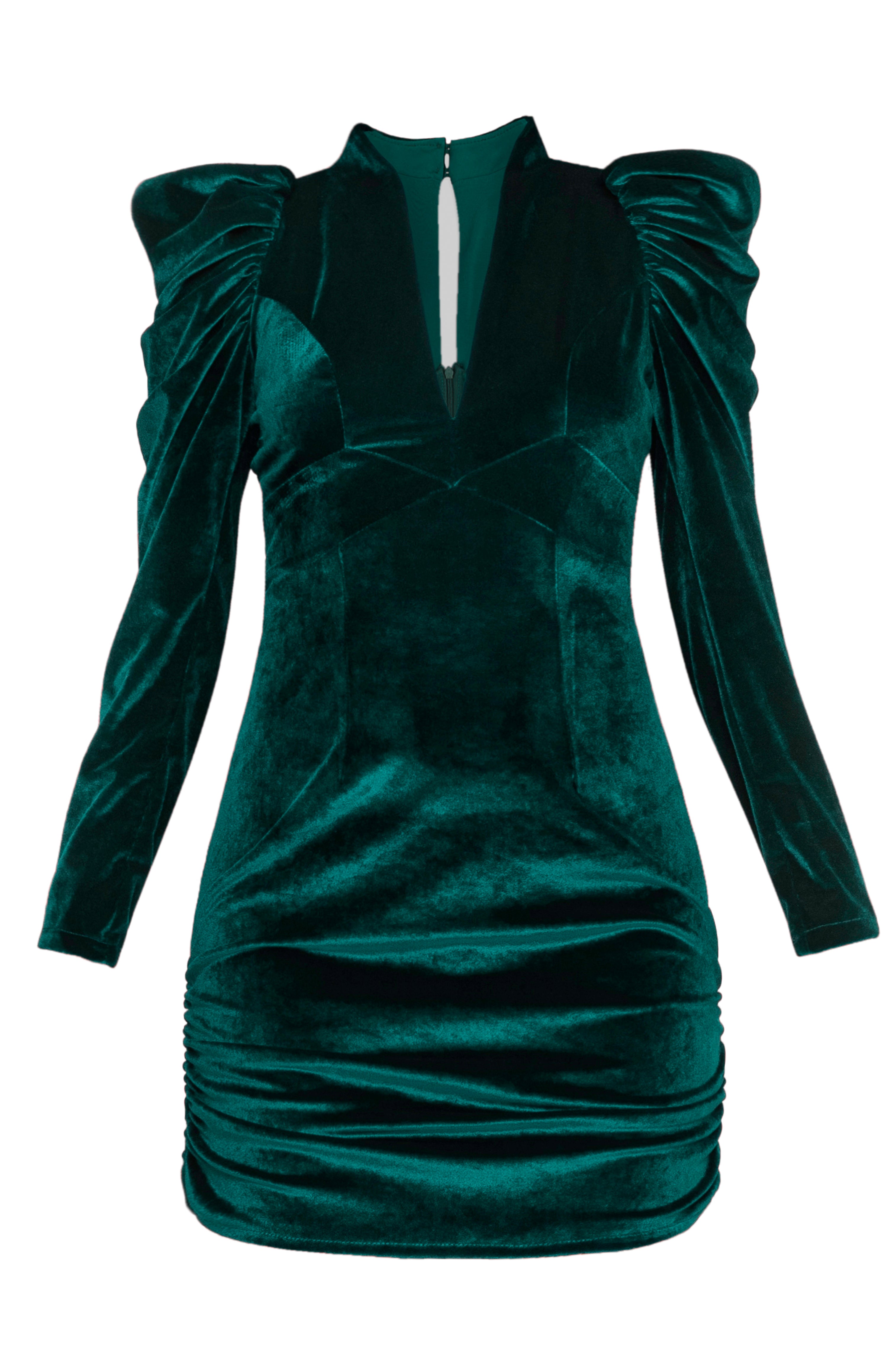 Velvet Dress Diana Emerald green